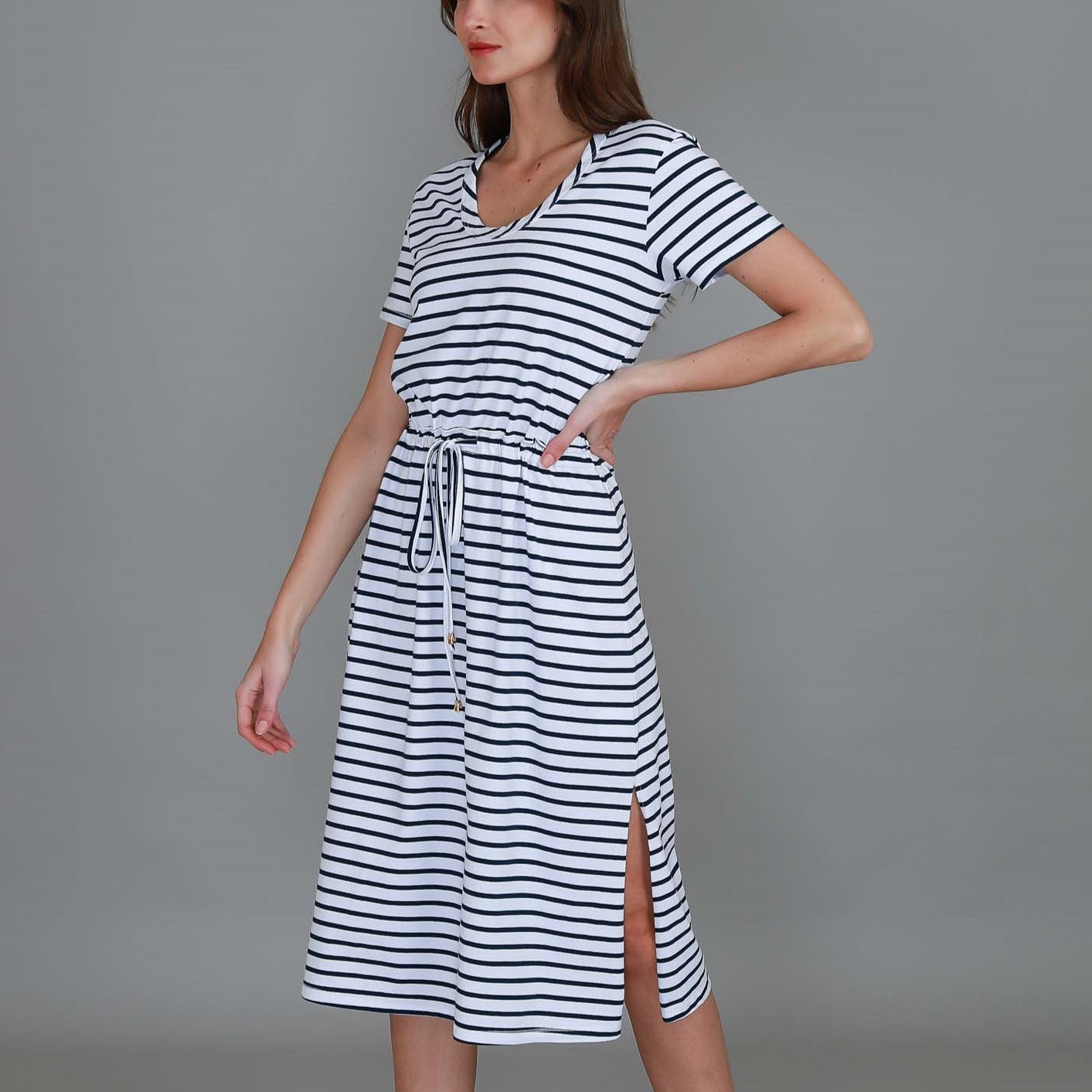 Colorful Stripe Print Dress