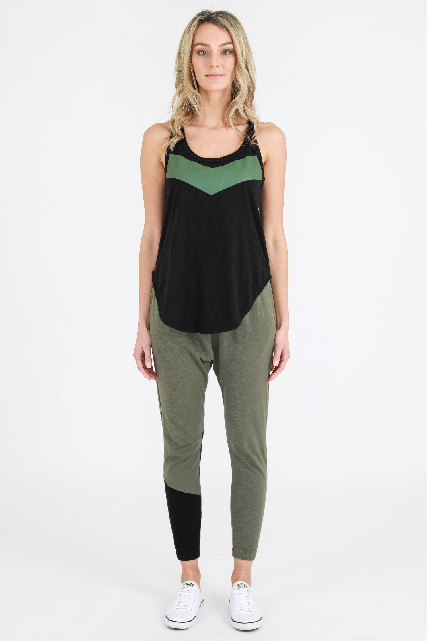 longline singlet women's #color_black