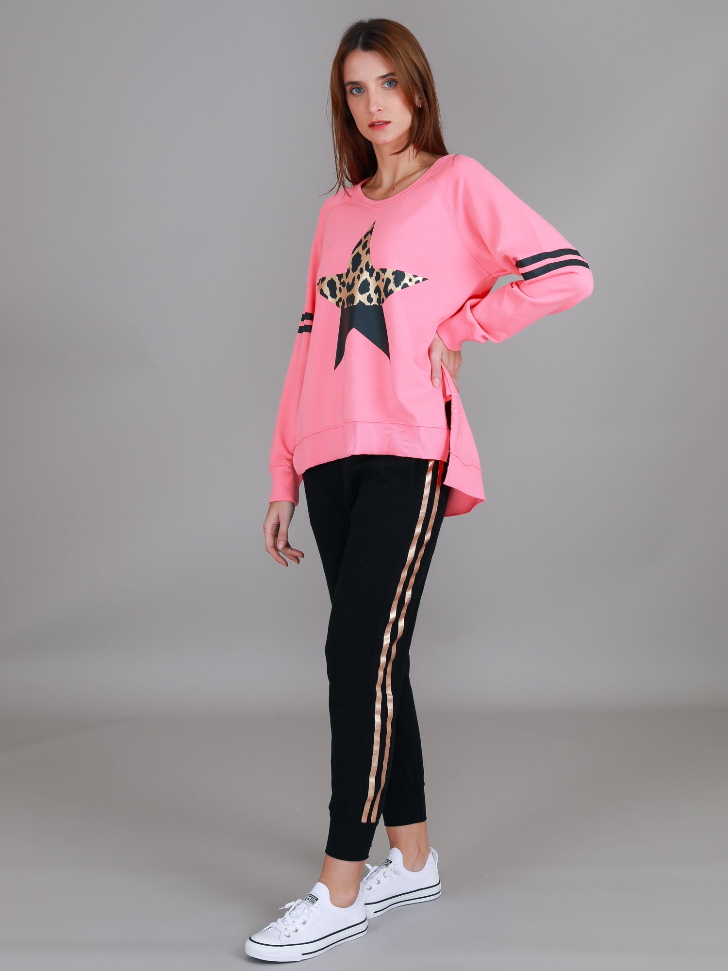 pink sweatshirt women #color_bubblegum