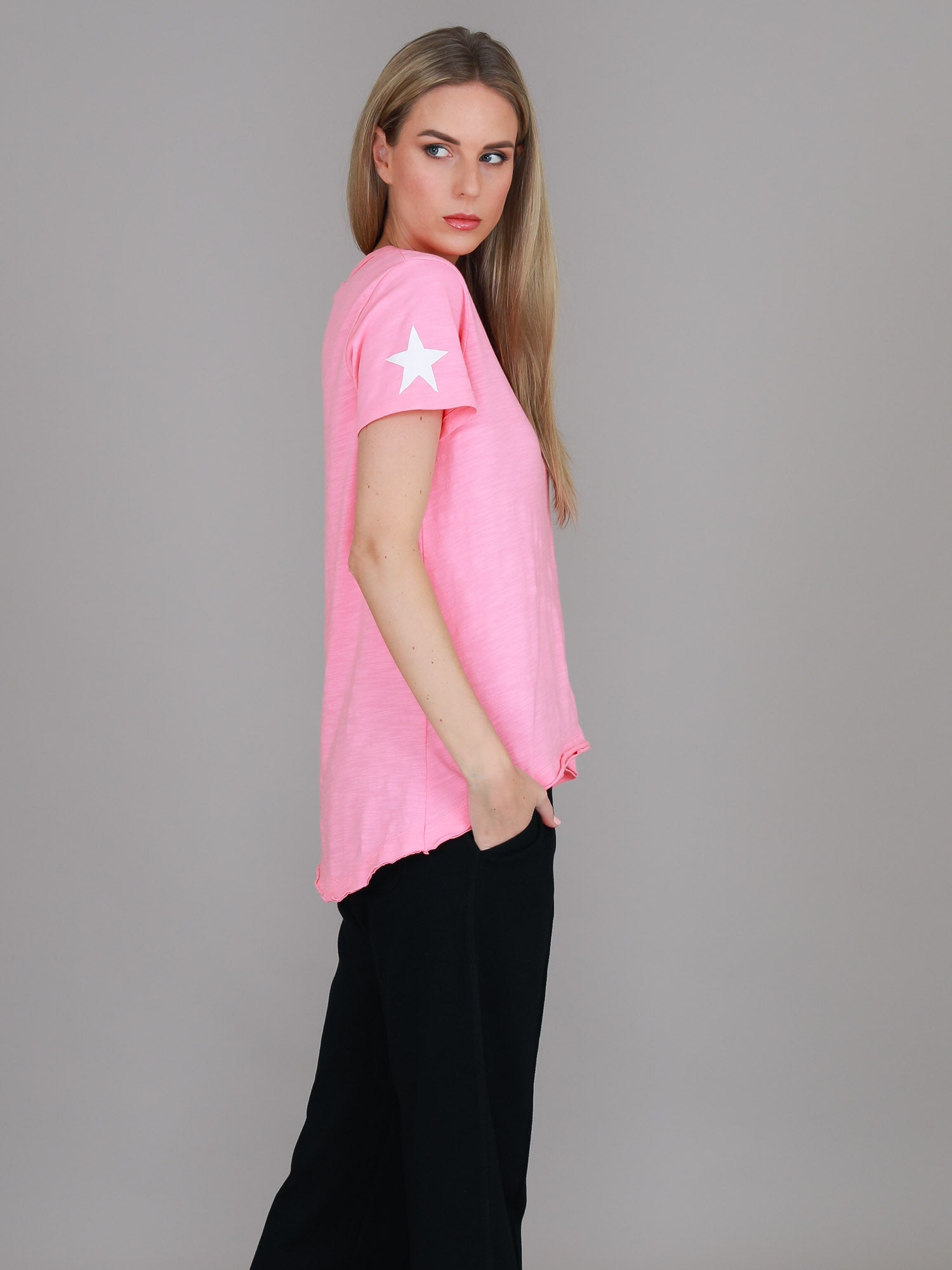 womens pink t shirt #color_vintage pink