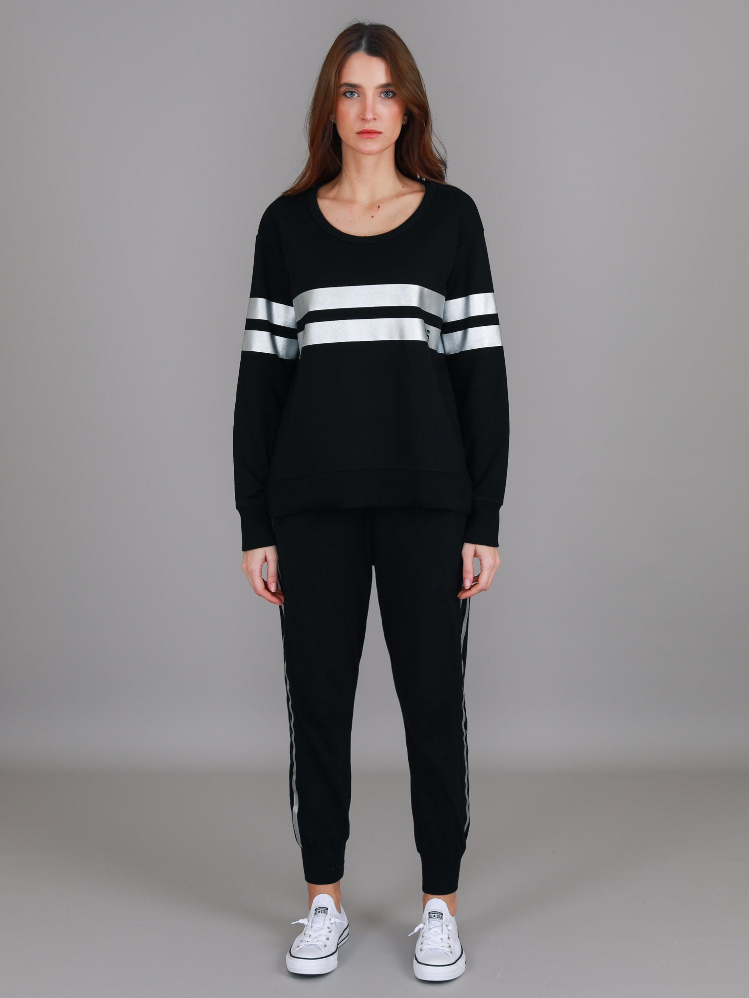 black essentials sweatshirt #color_black/silver