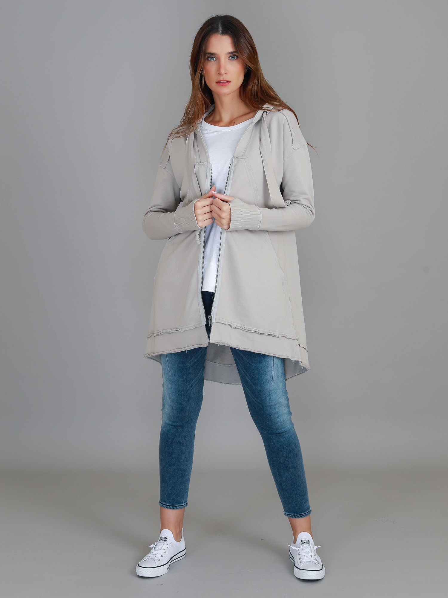 womens long coat #color_angora