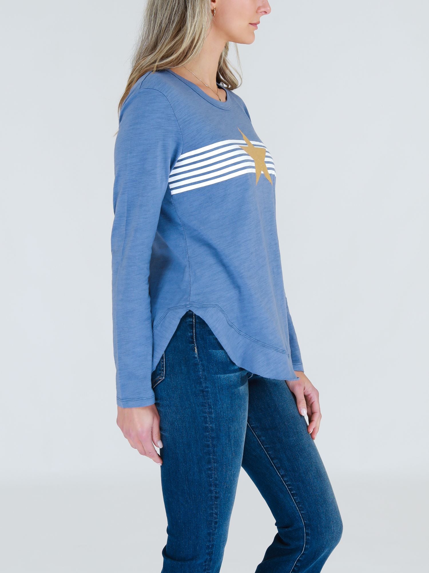 long sleeve cotton t-shirt australia #color_elemental blue
