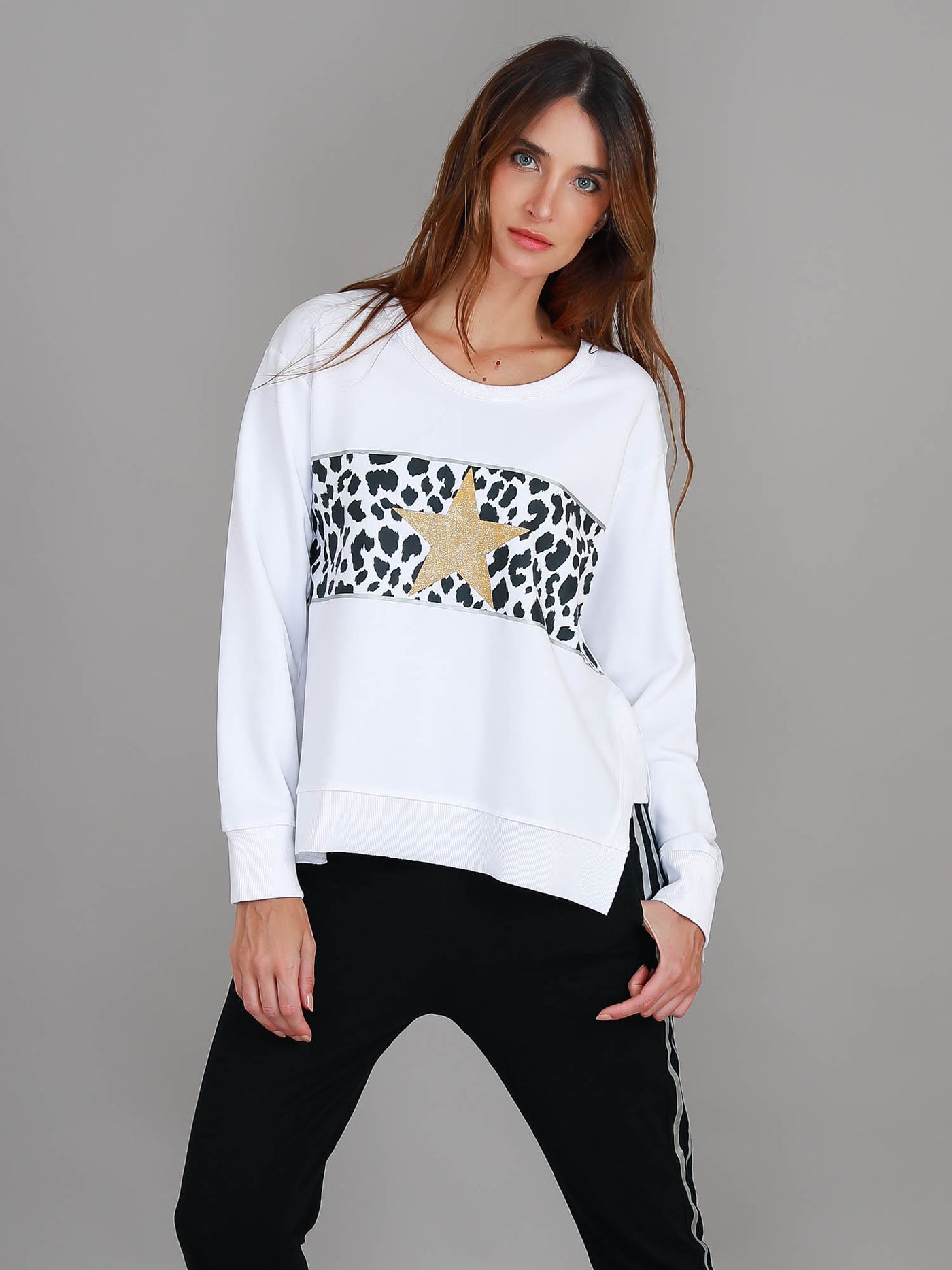 Kerrie Leopard Band Sweatshirt