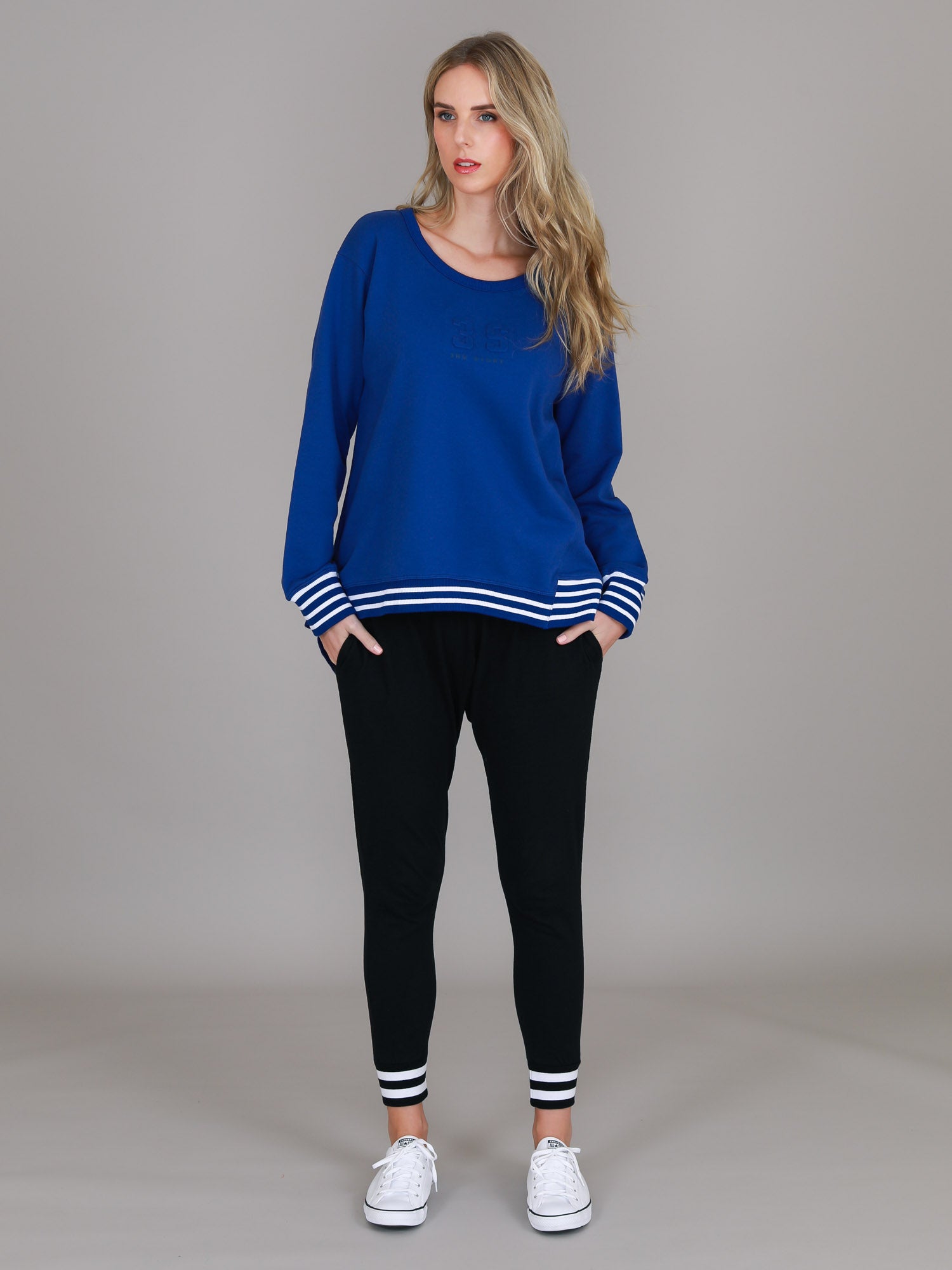 blue sweater women #color_dusk blue