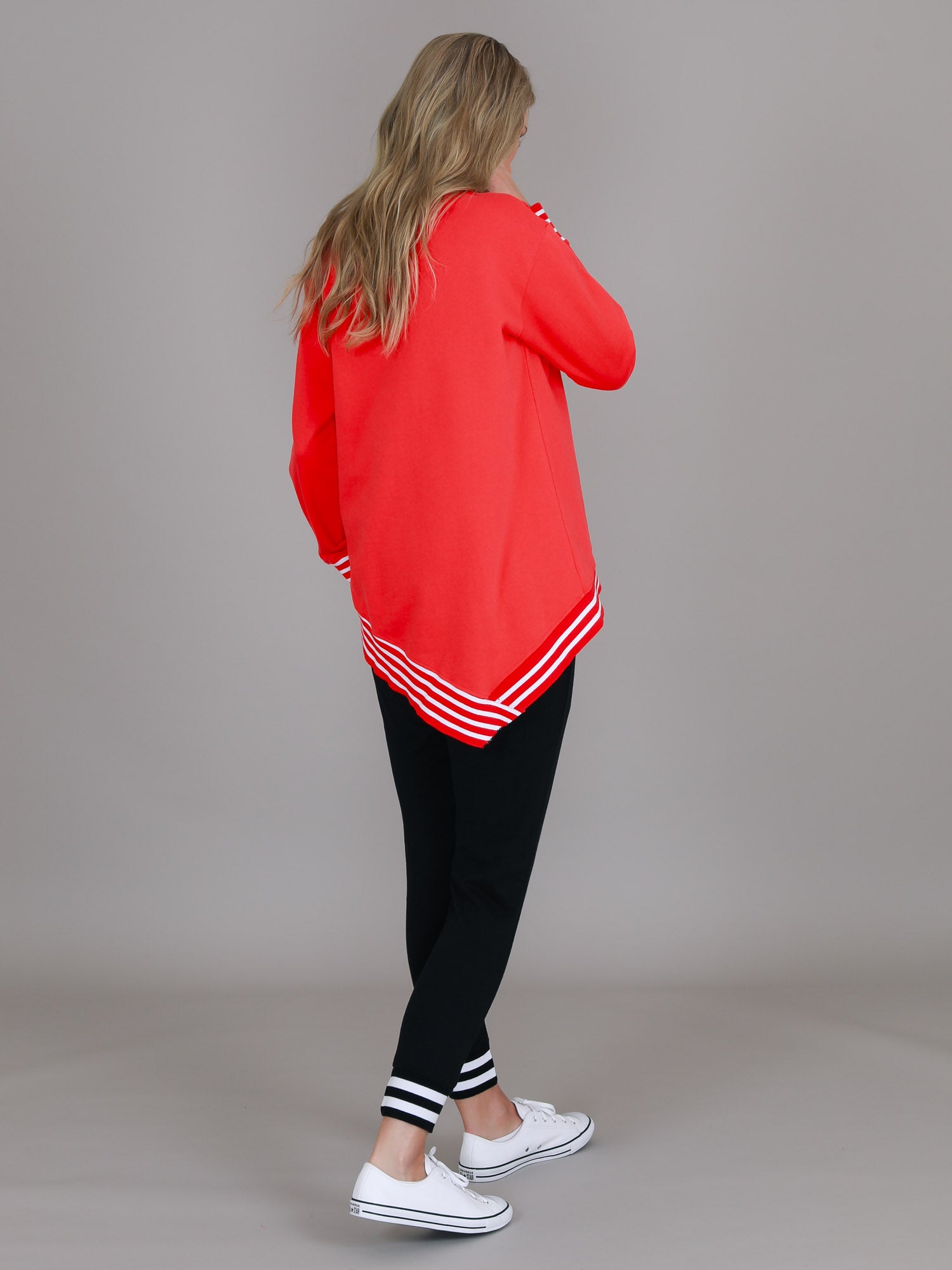 womens red sweater #color_strawberry