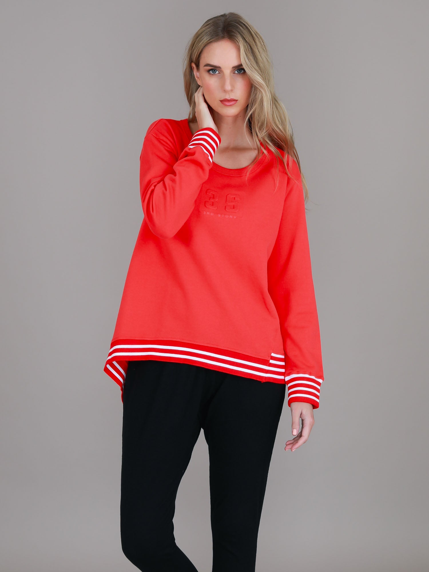 red sweater women #color_strawberry