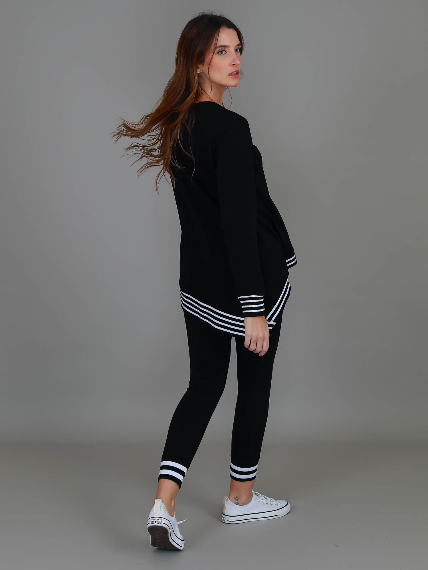 womens track suit set #color_black