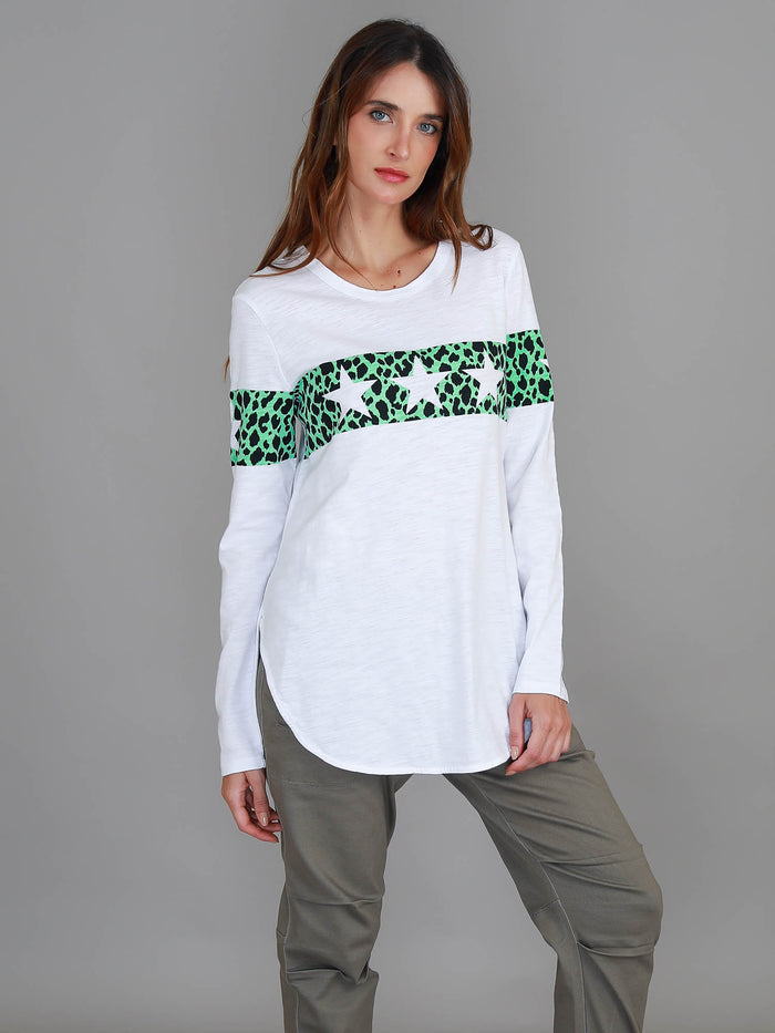 Holland Leopard Star Long Sleeve T Shirt