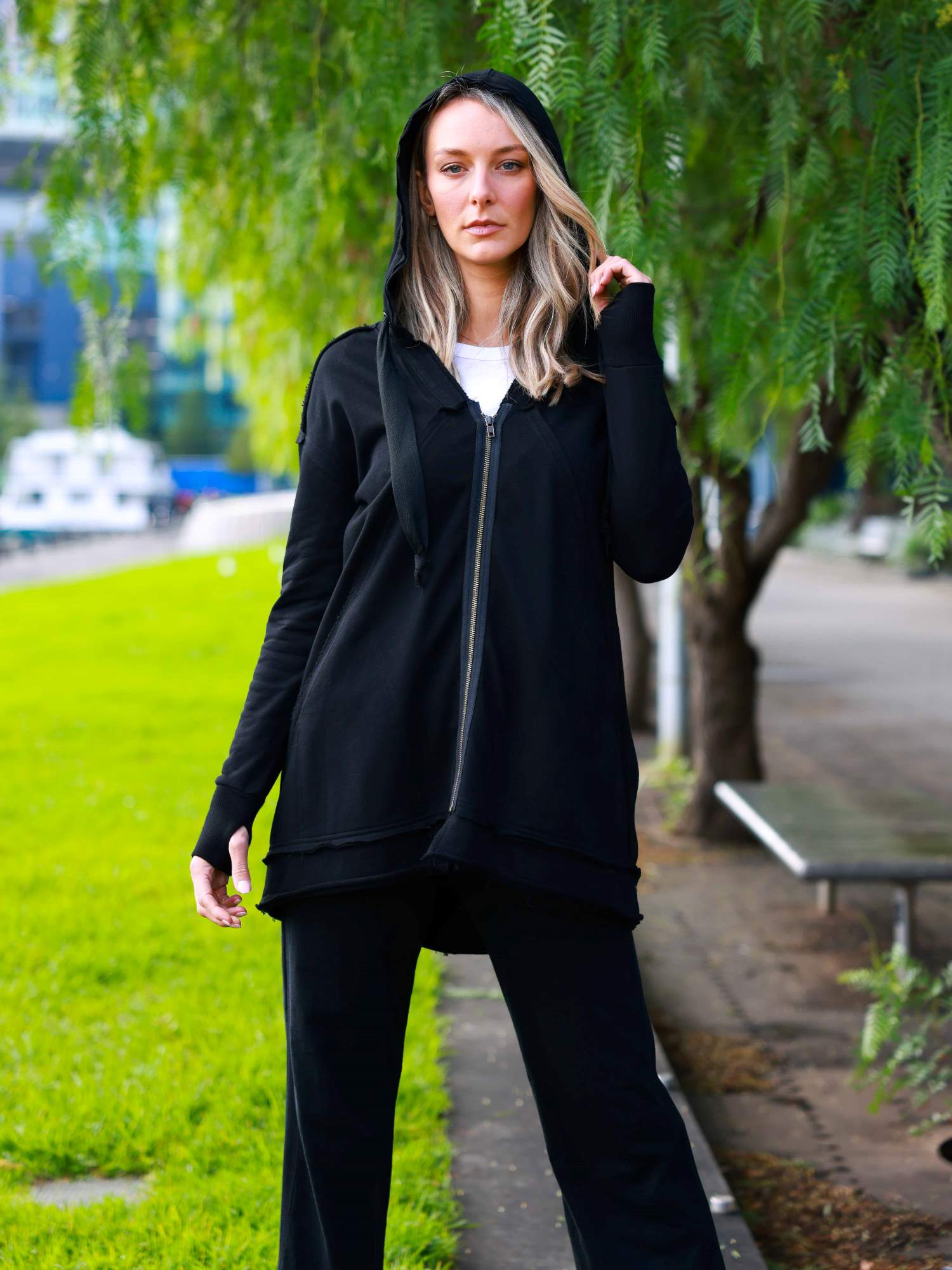 long jackets women #color_black
