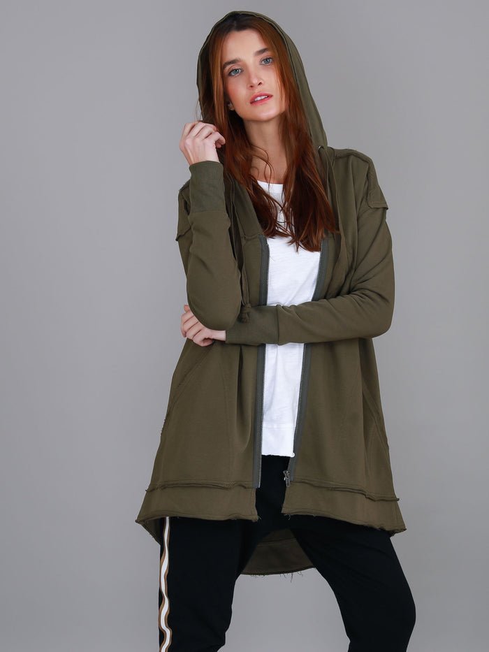Charlie Oversized Hooded Zip Jacket