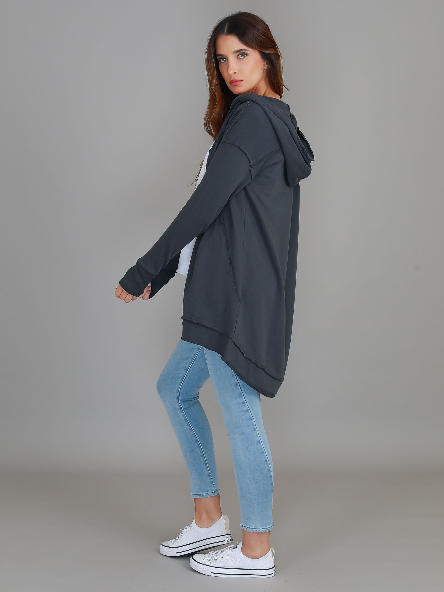 coat with hoodie #color_ash