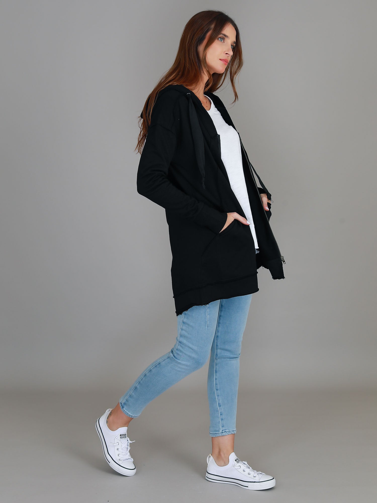 coat hoodie #color_black