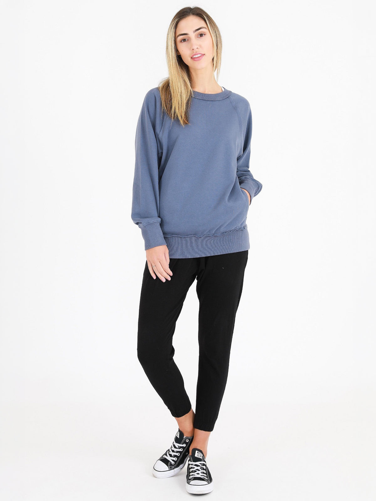 womens blue sweatshirt #color_bluestone