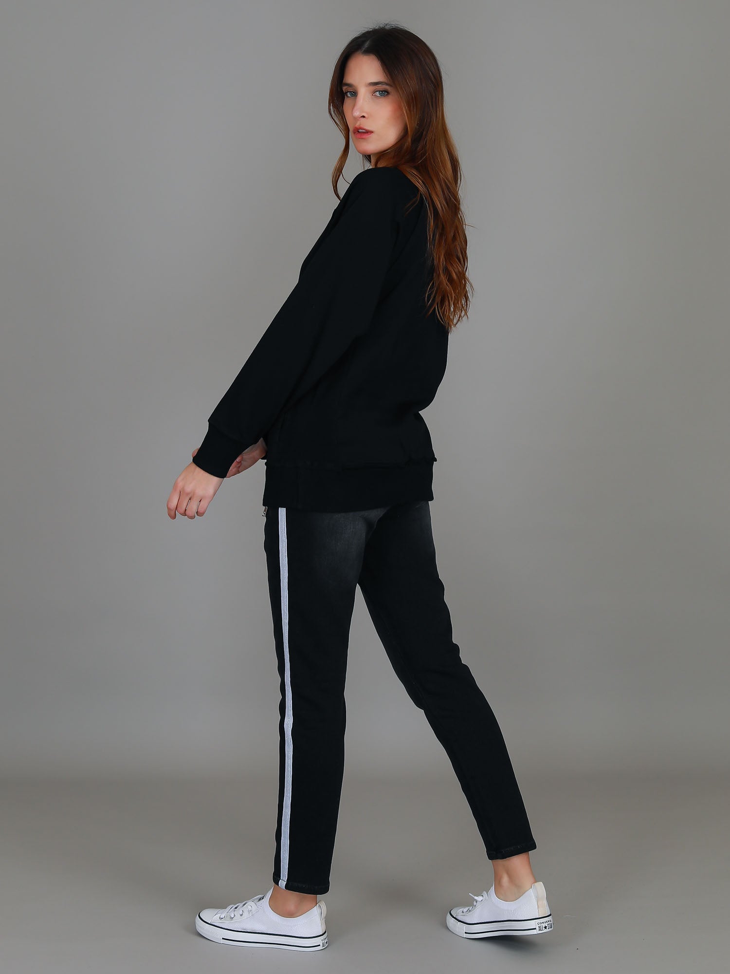 womens black jumper #color_black