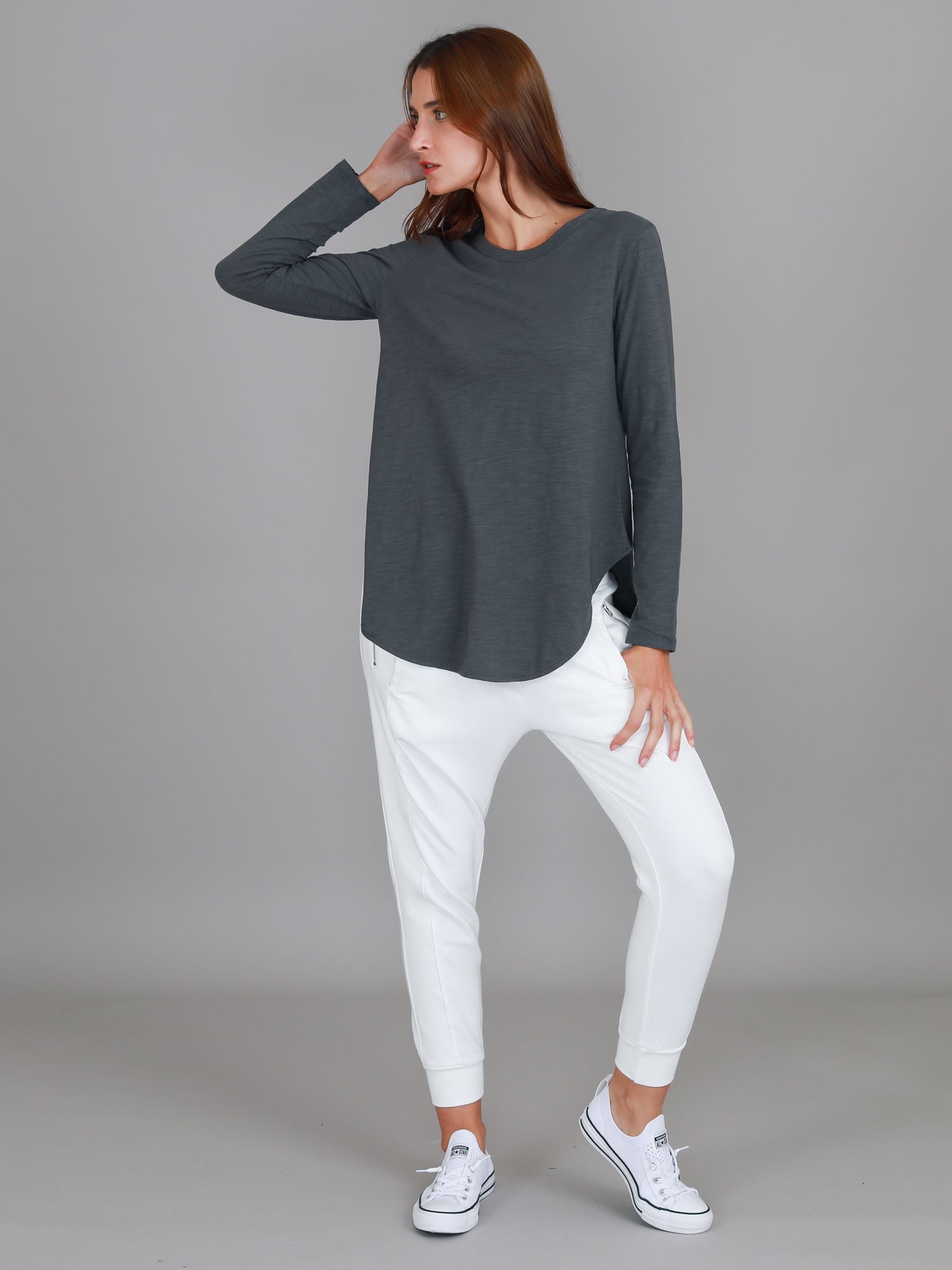 womens longline tee #color_charcoal