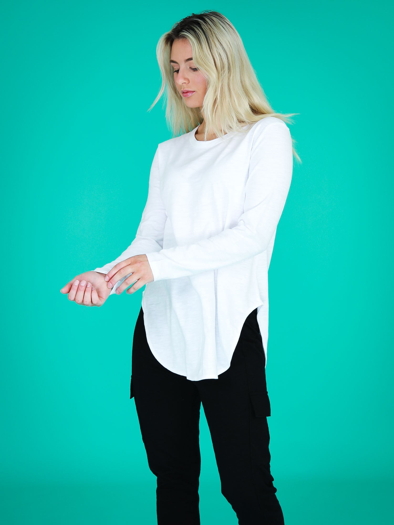 longline t shirt #color_white