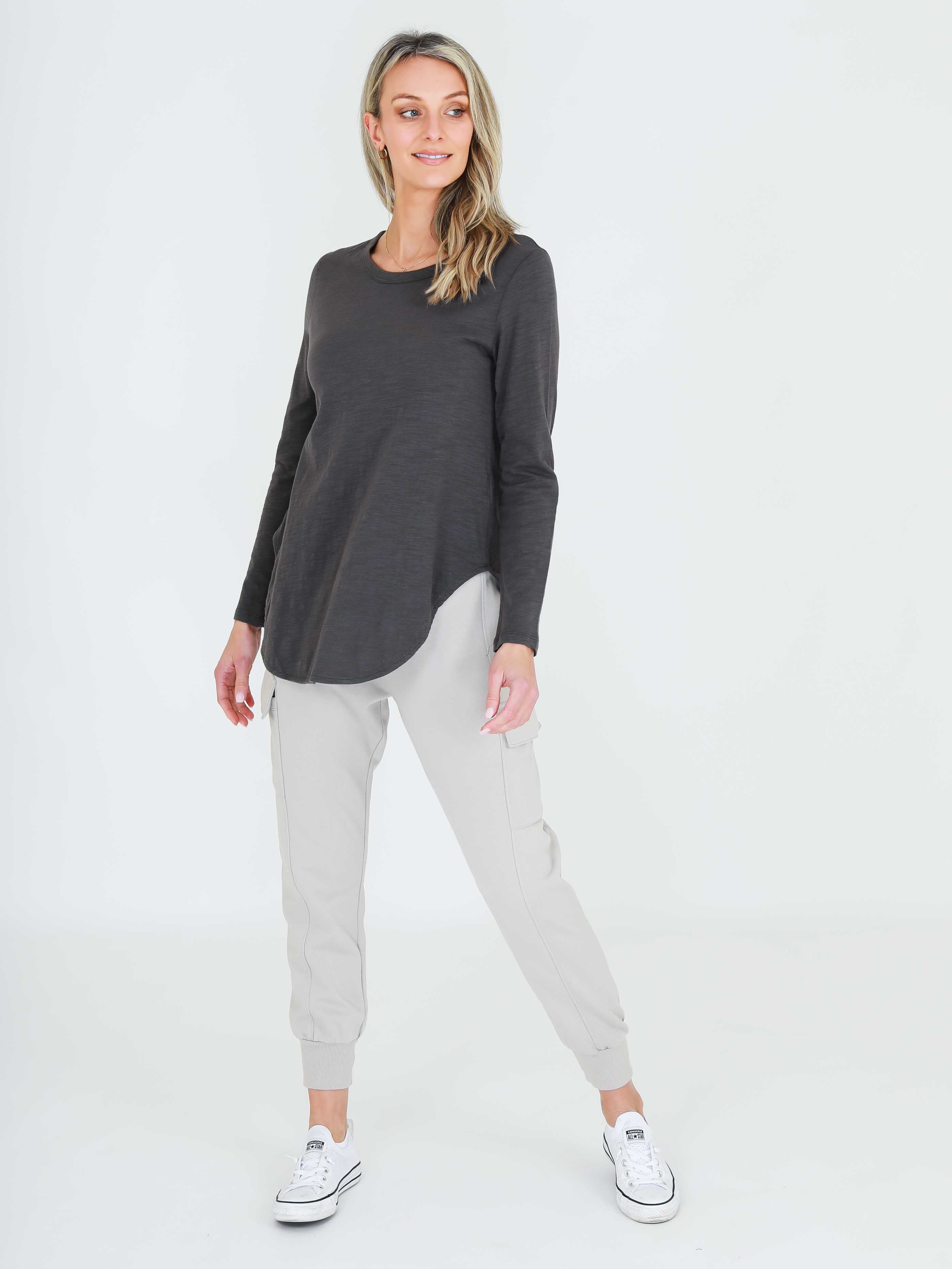 longline tee womens #color_charcoal