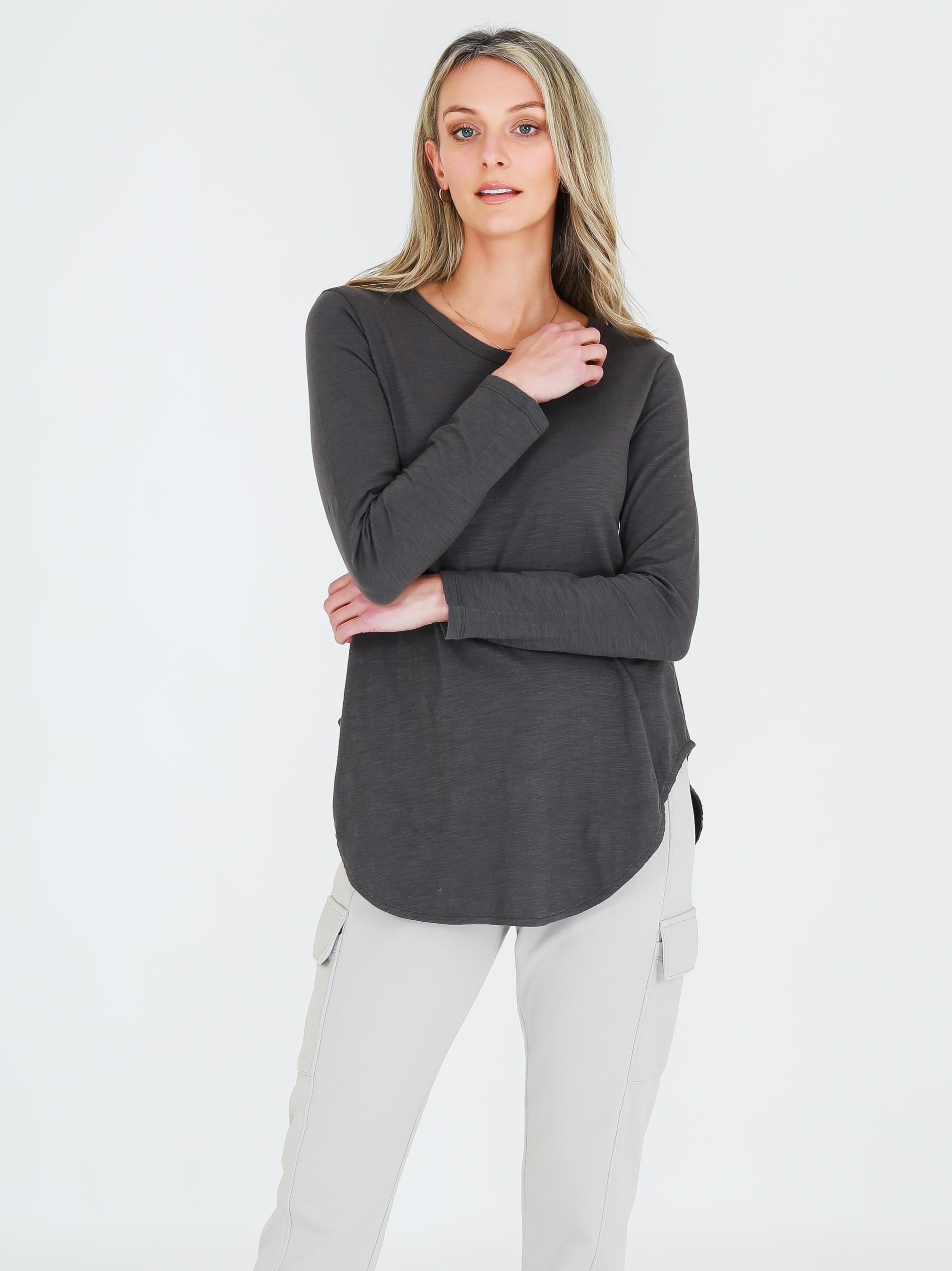 long line black top #color_charcoal