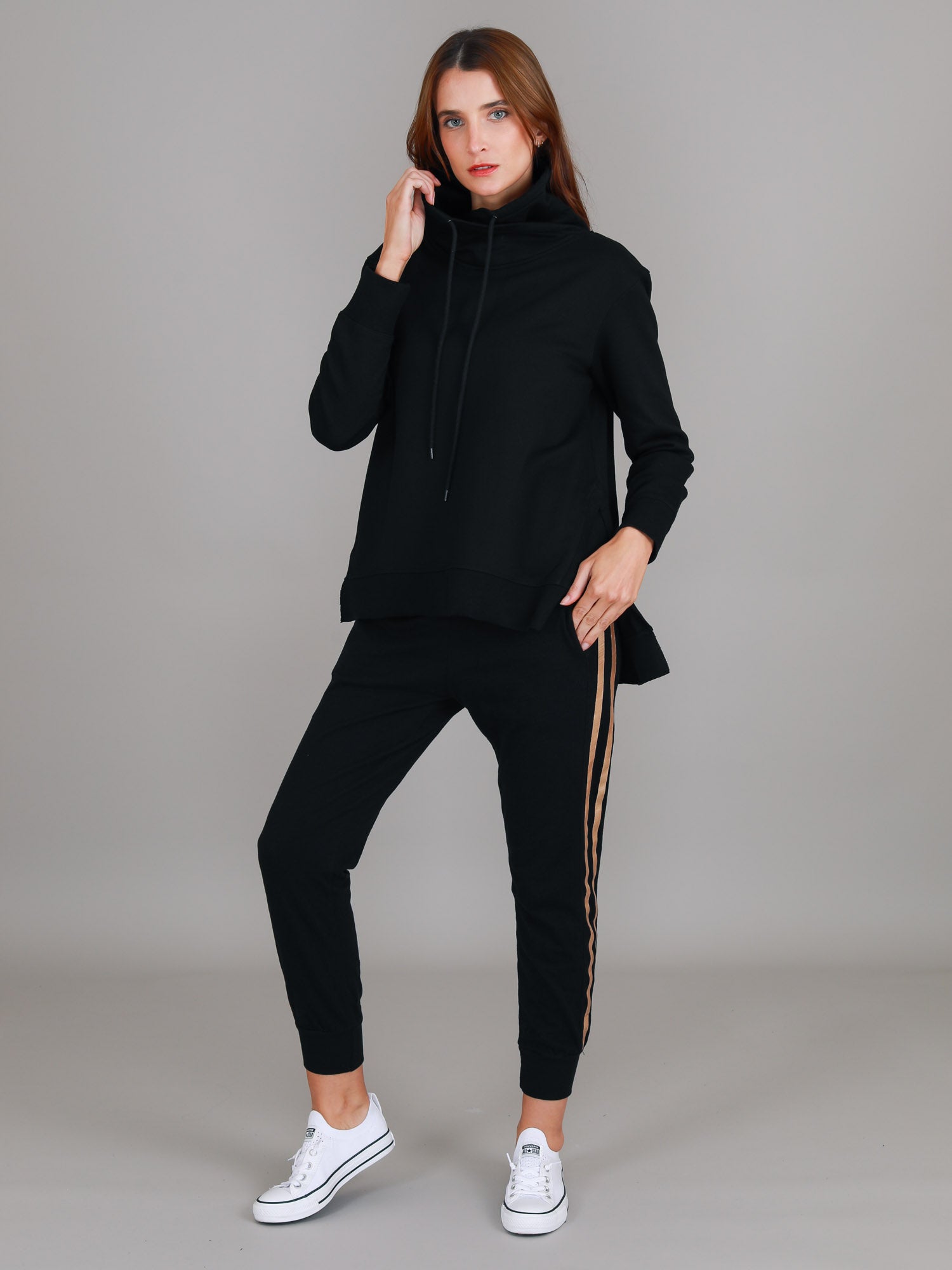 funnel neck tops #color_black