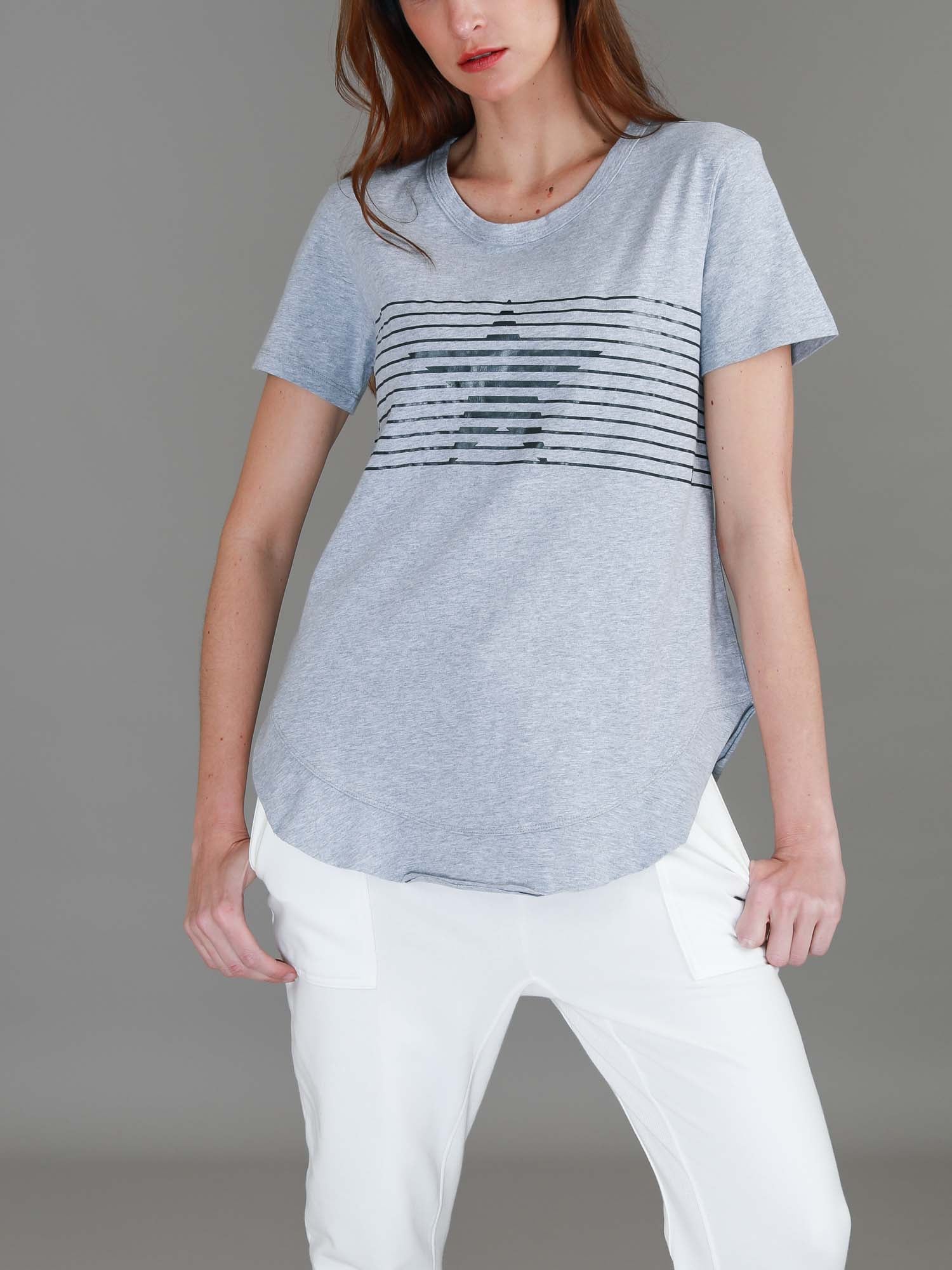 grey short sleeve top #color_grey marle