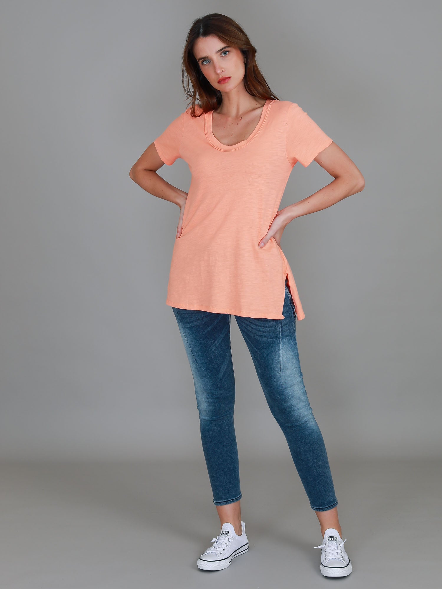 essentials t shirt womens #color_papaya