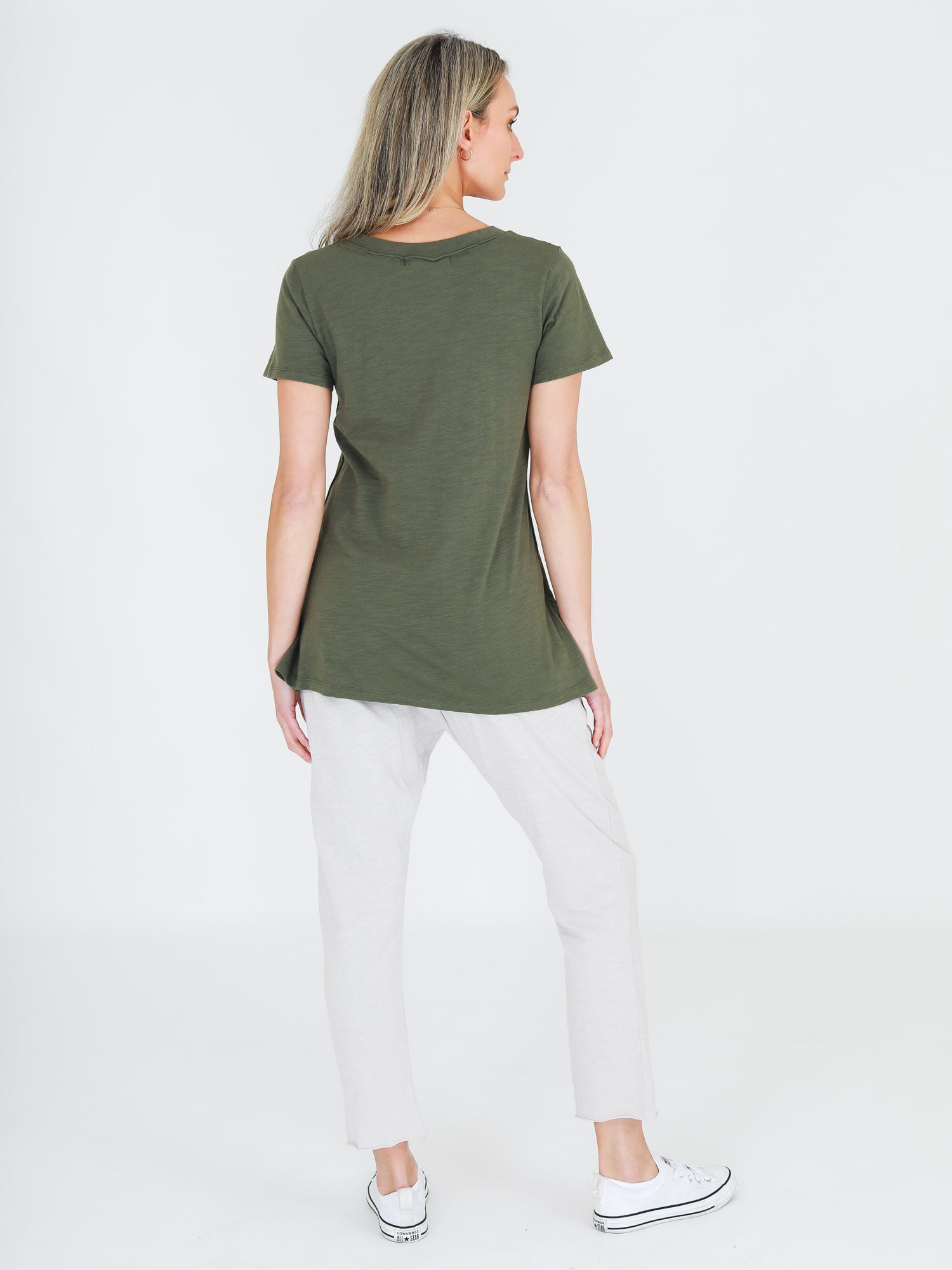 v neck t shirt #color_khaki