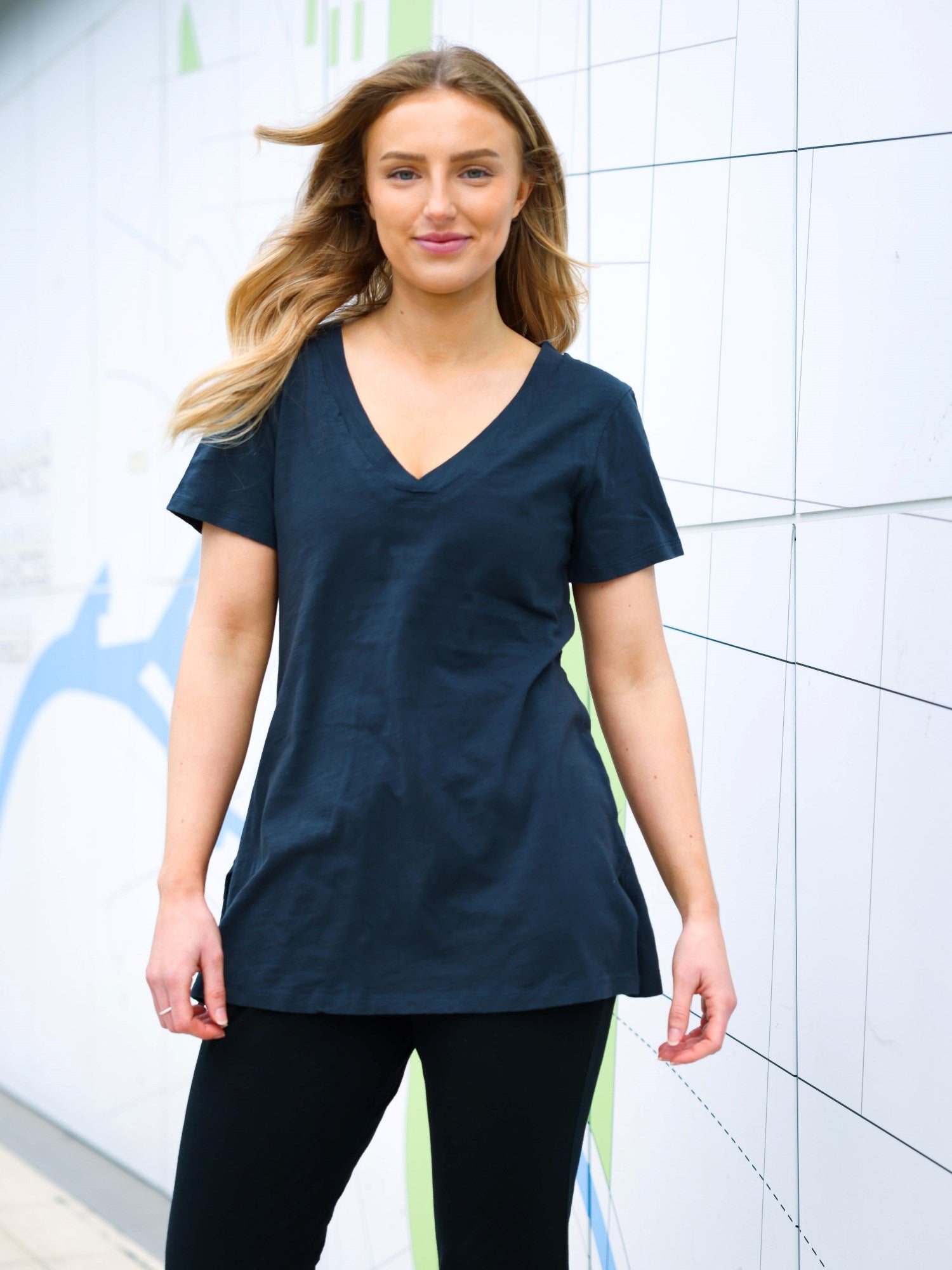 v neck t shirts womens #color_ink