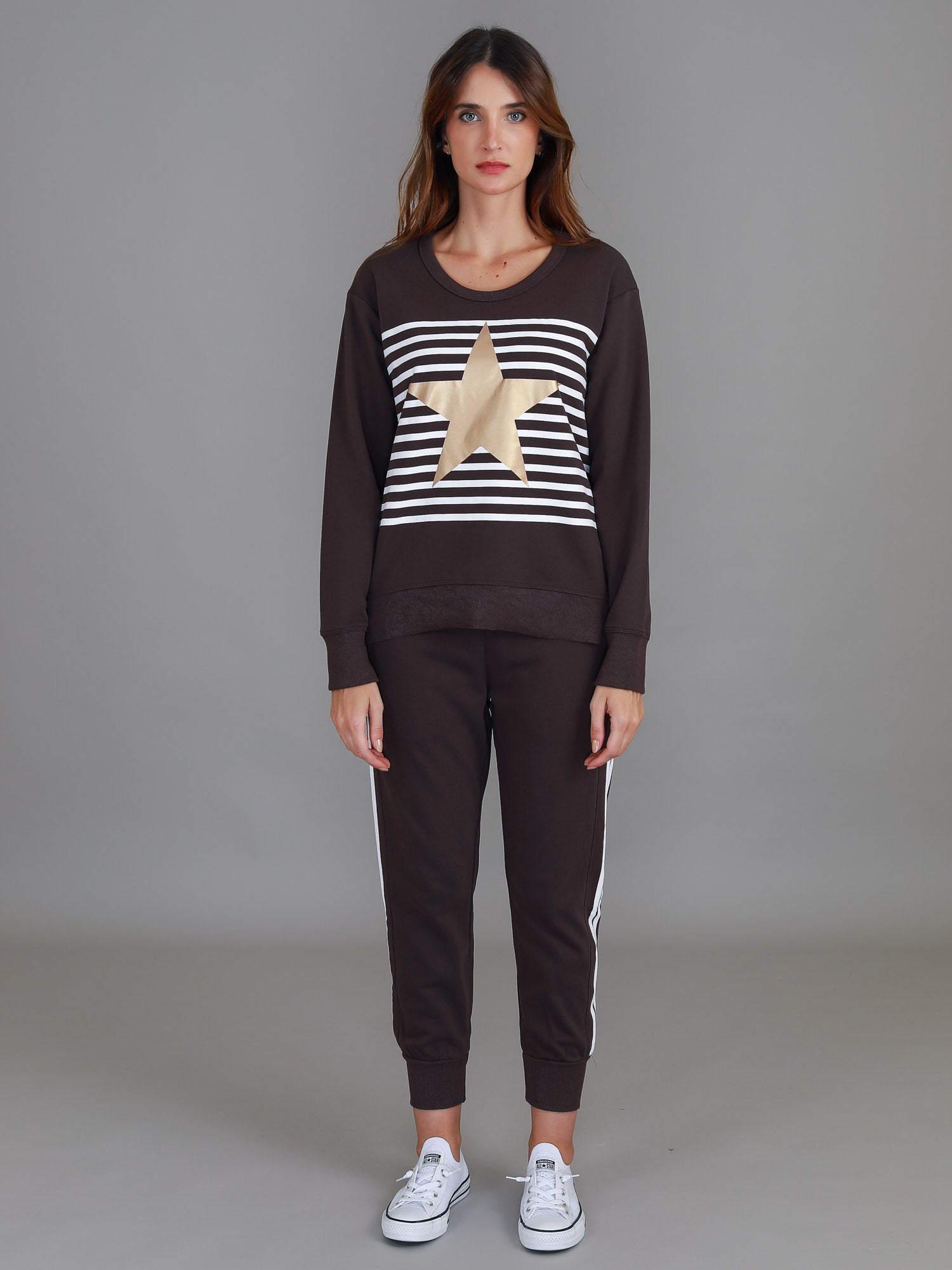 womens brown sweatshirts #color_truffle