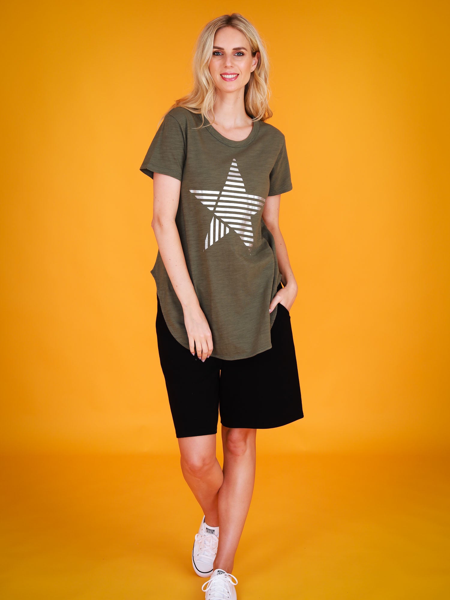 long tops for women #color_khaki