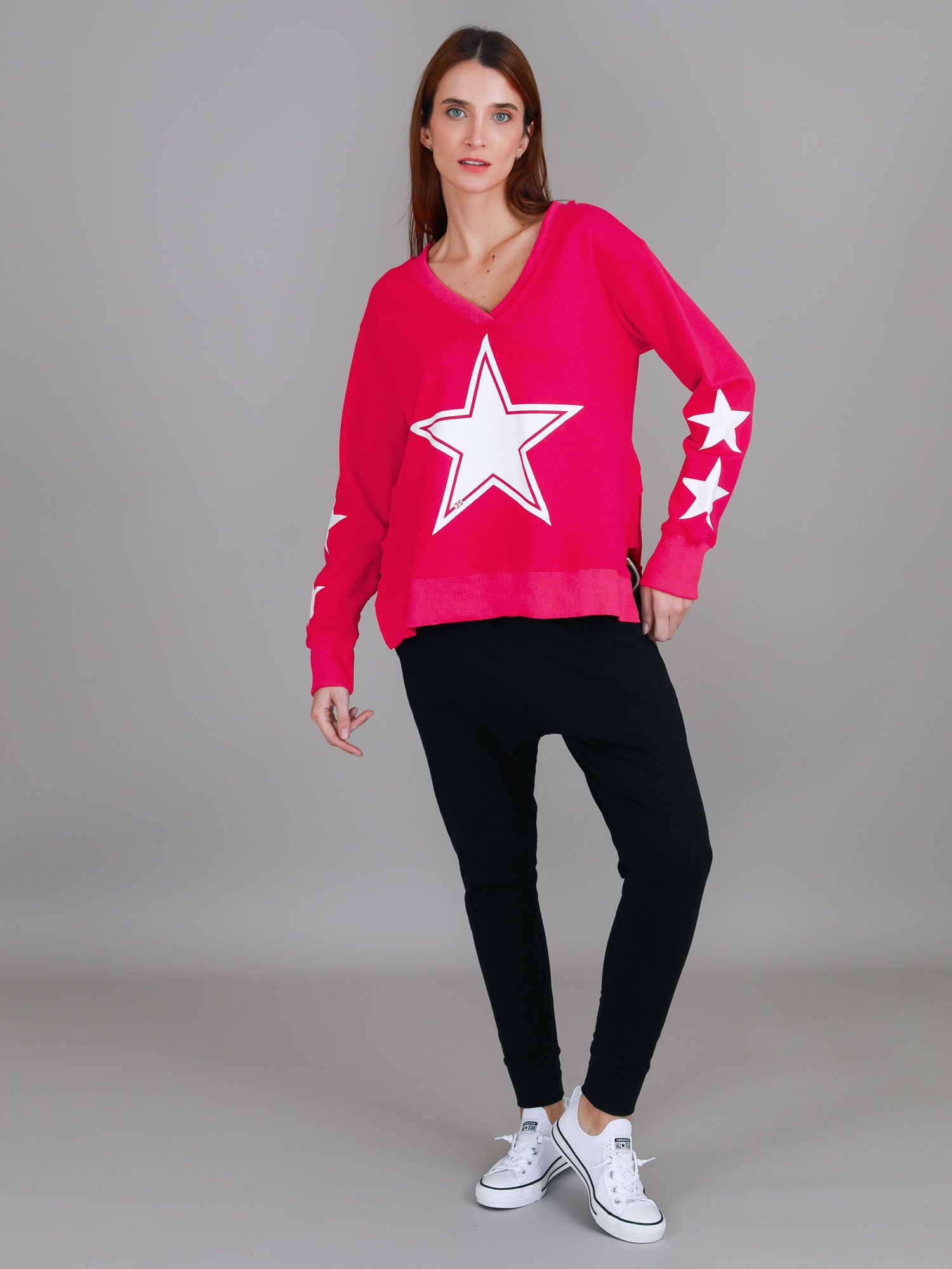 pink graphic sweater #color_pink flash
