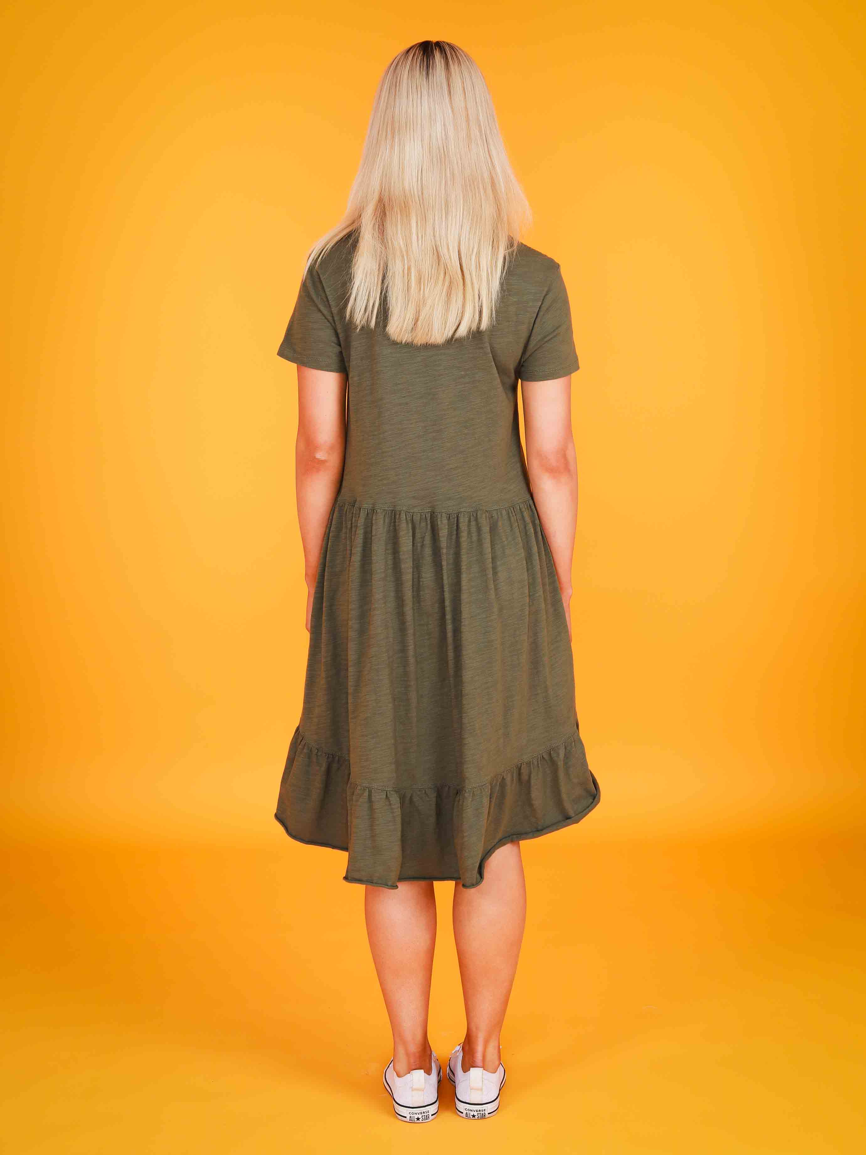 jersey dress #color_khaki