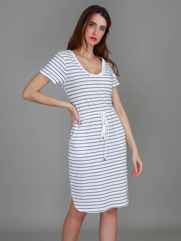 Tess Drawstring T Shirt Dress (Sale)