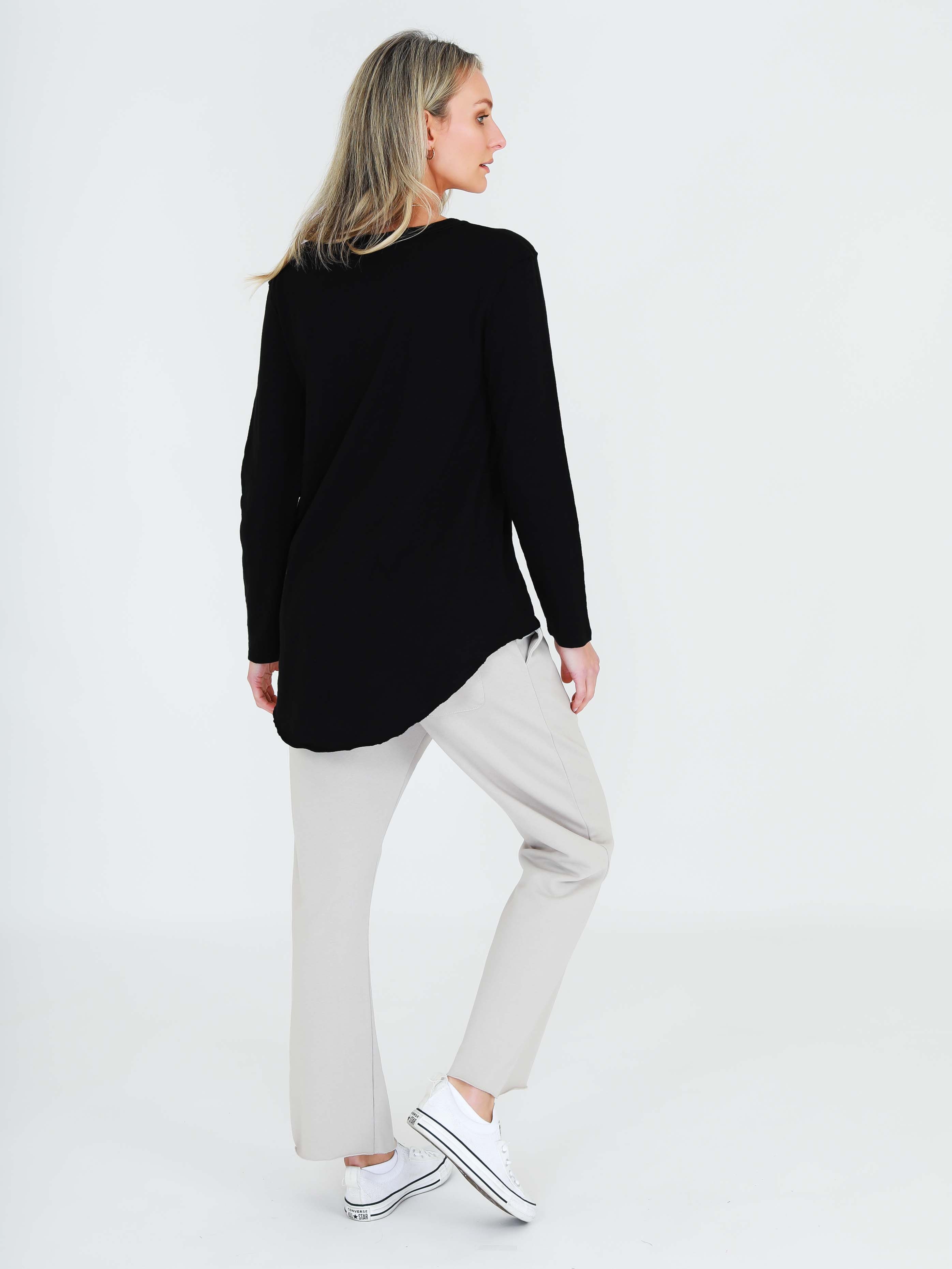 long sleeve cute tops #color_black