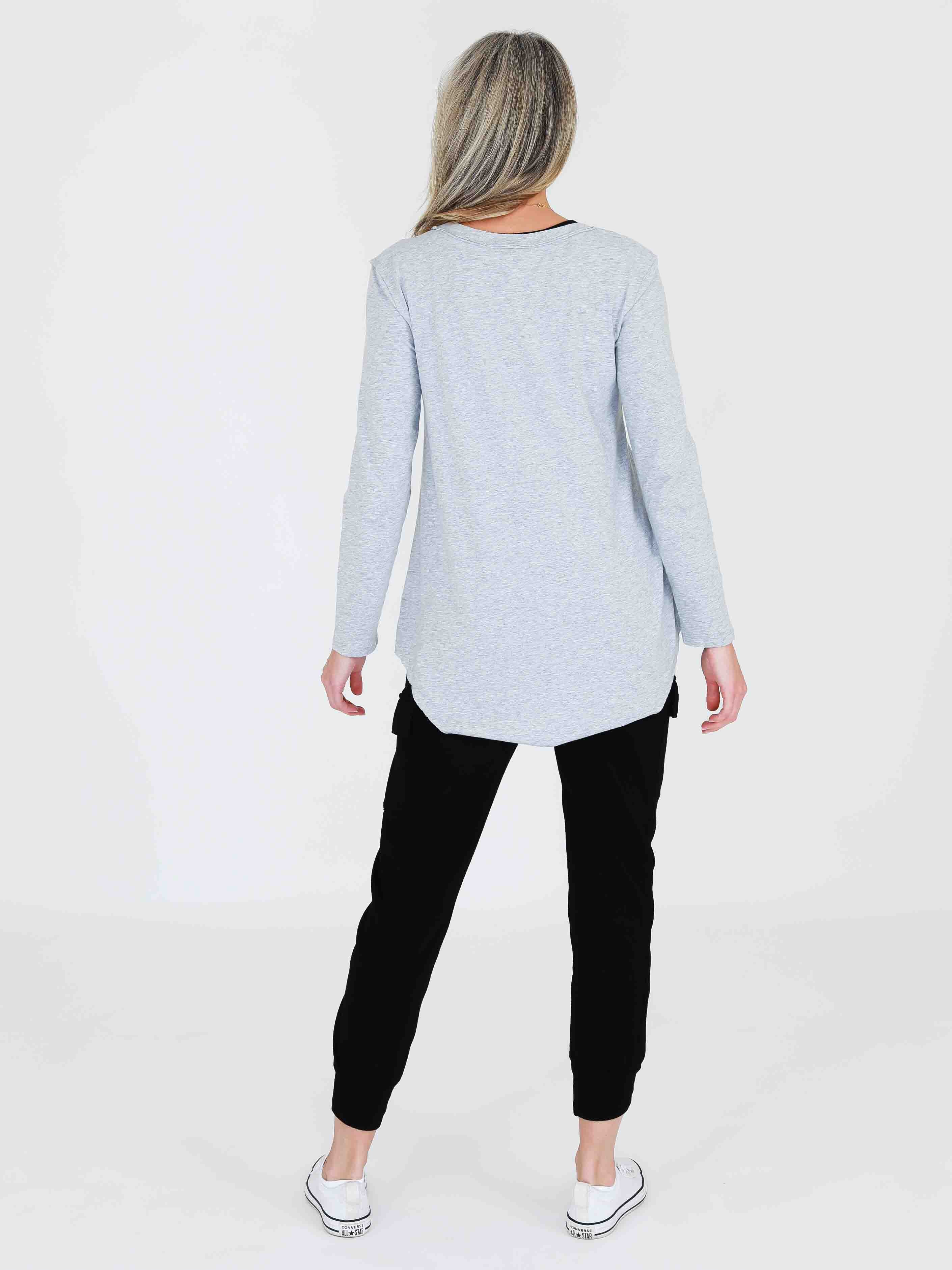 basic long sleeve #color_grey marle