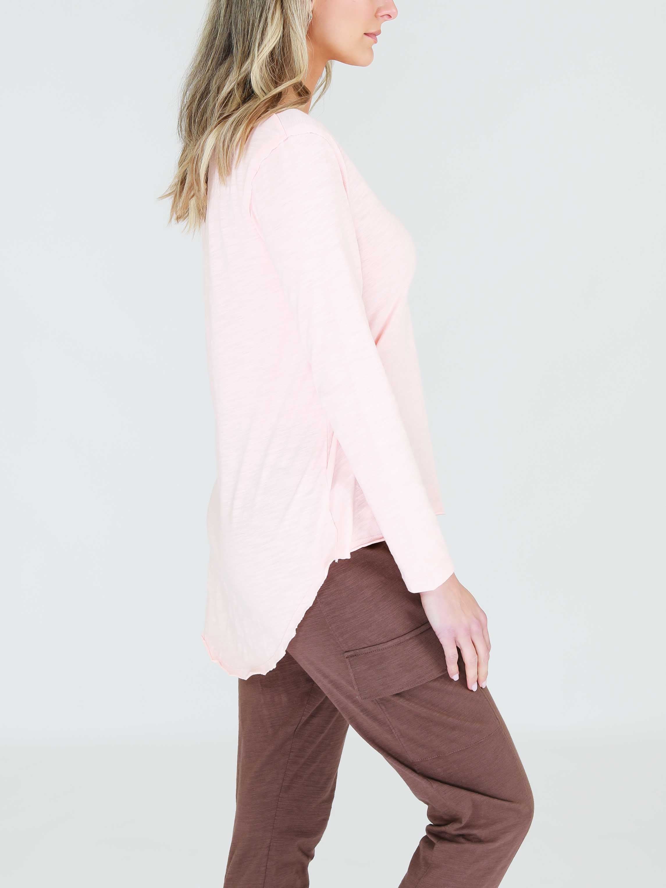 womens long sleeve top #color_peach