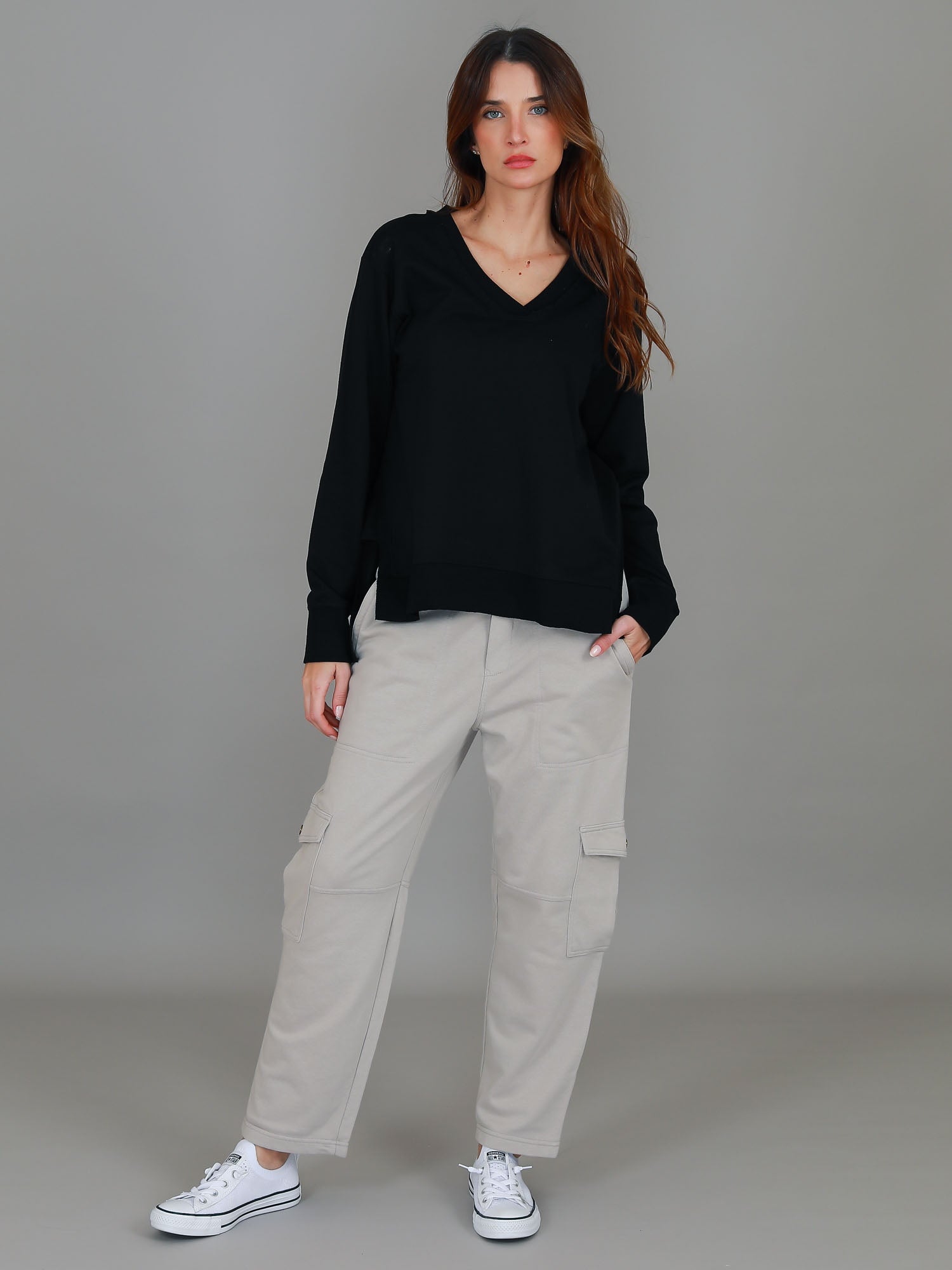 v neck jumper #color_black