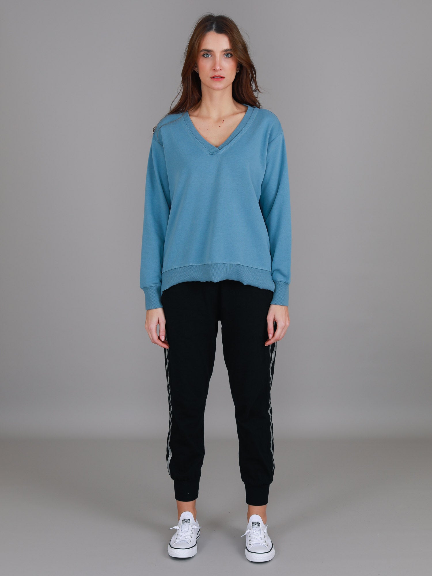 womens navy sweatshirt #color_oceana blue