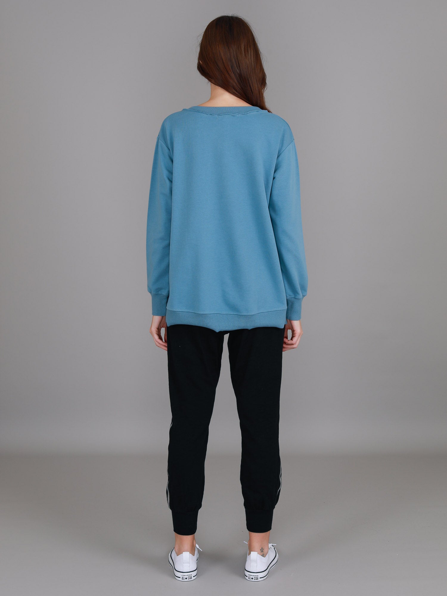 womens navy blue sweatshirt #color_oceana blue