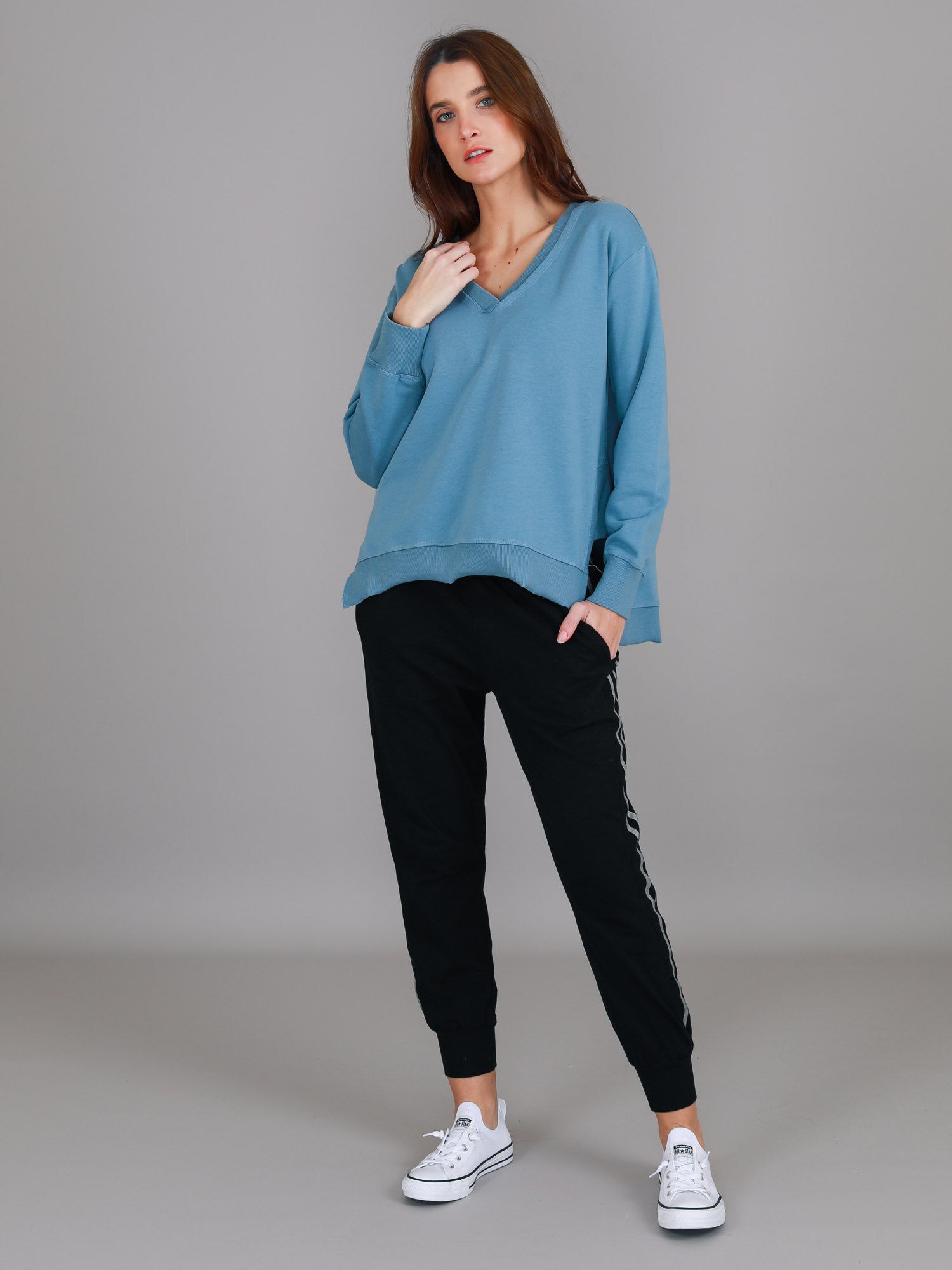 navy sweatshirt womens #color_oceana blue