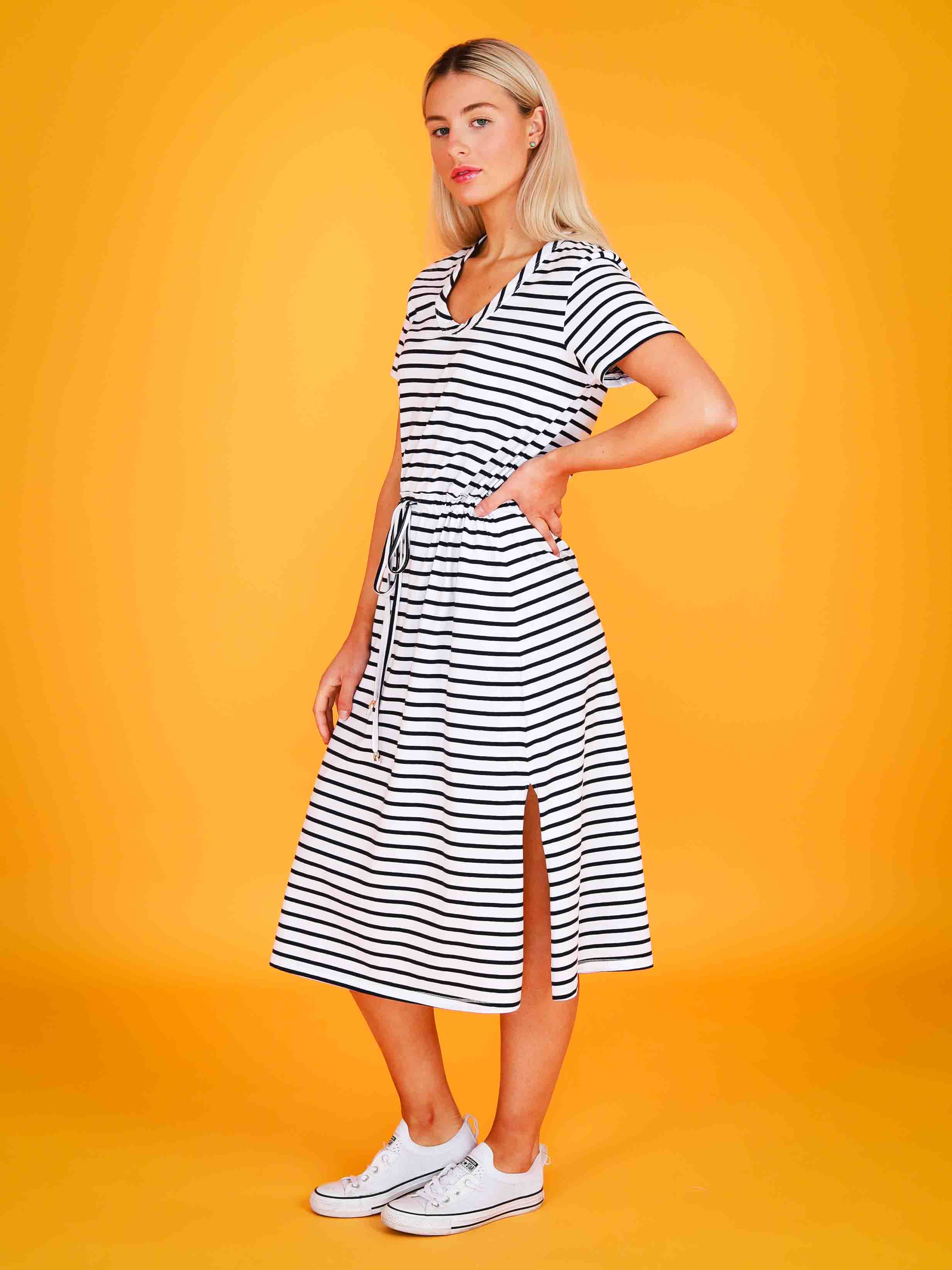 summer midi dresses #color_stripe