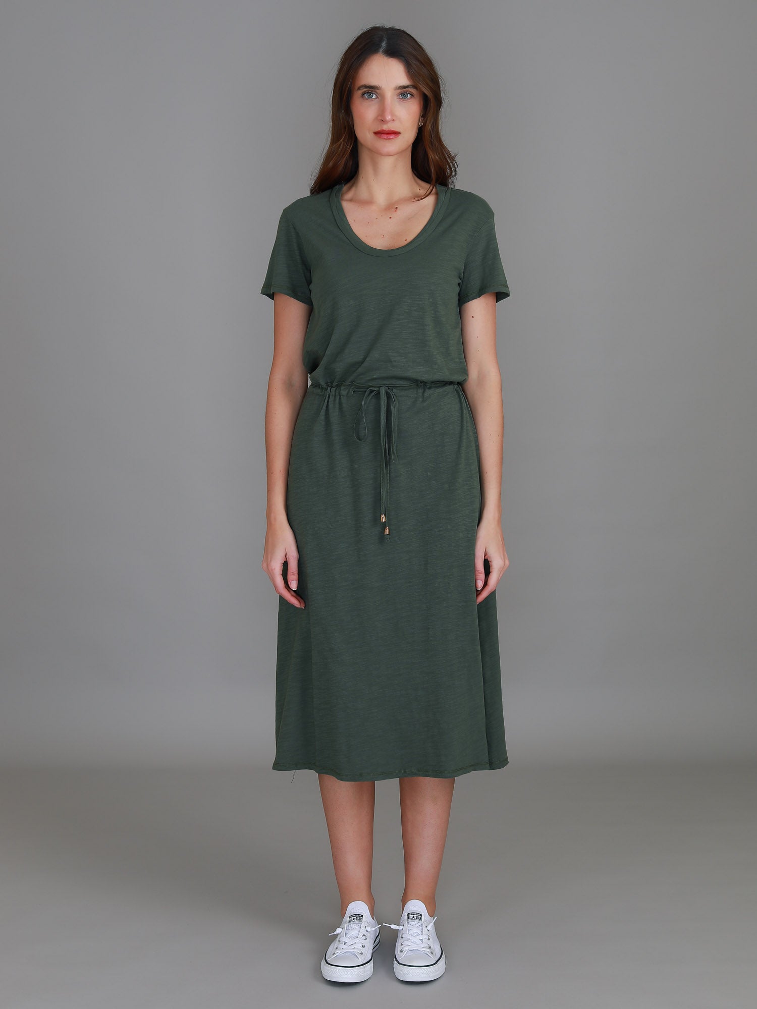 maxi jersey dress #color_khaki