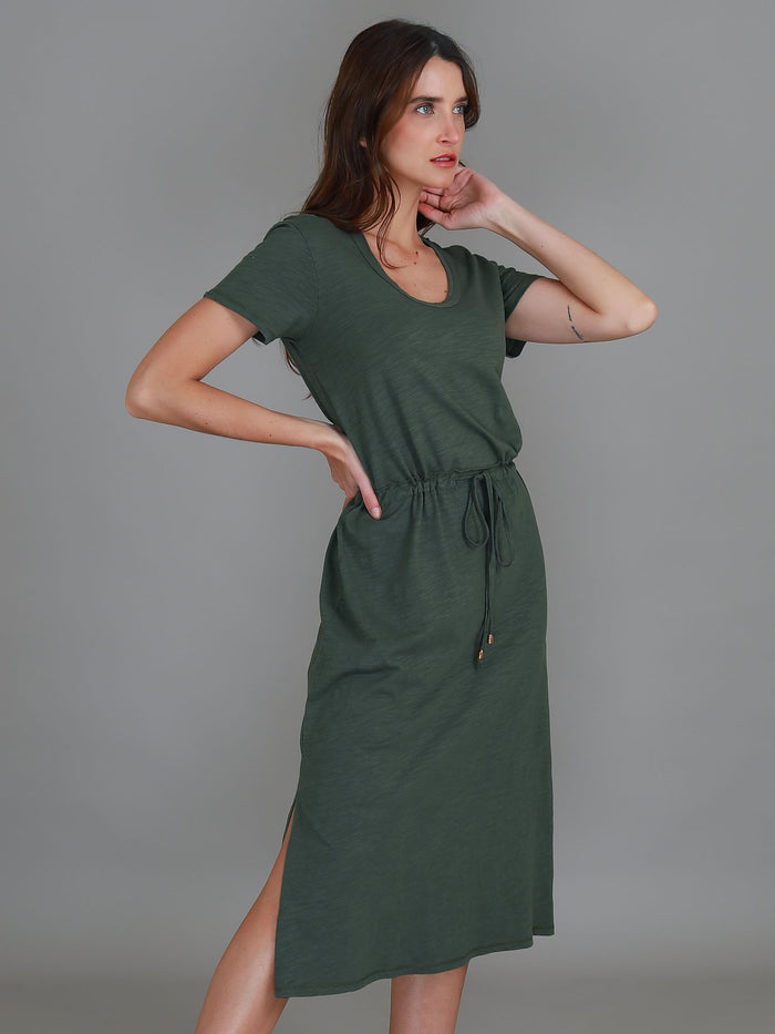 Esther Drawstring Midi Dress