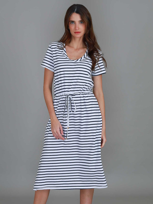 Esther Drawstring Midi Dress