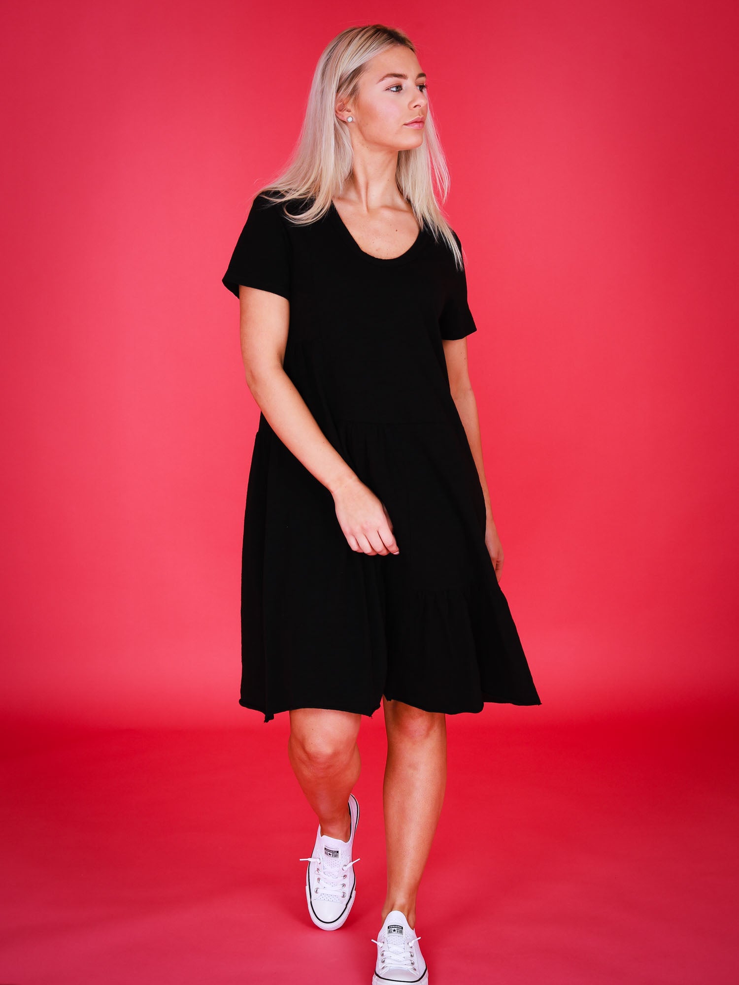 black tiered dress #color_black