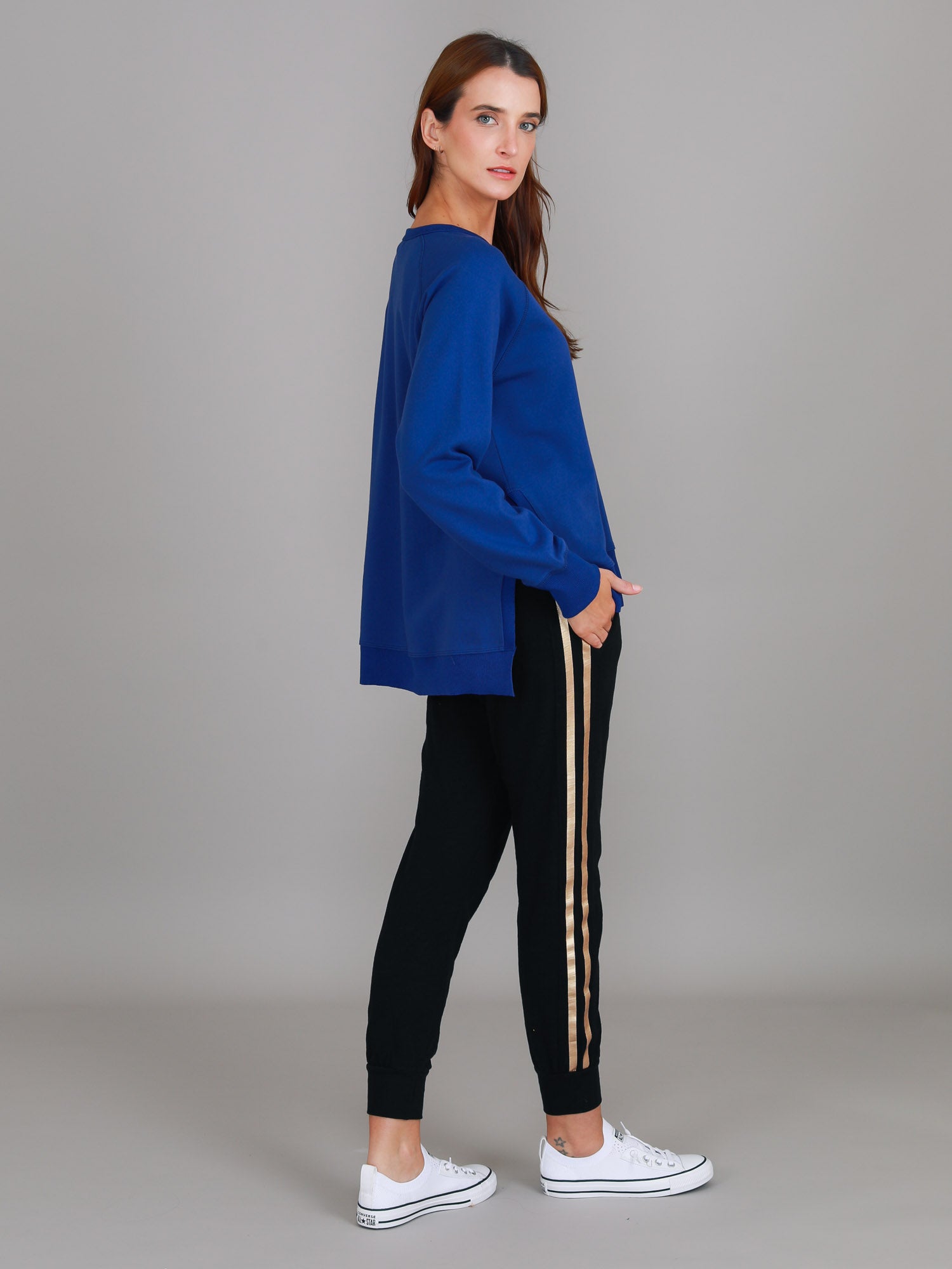 womens blue sweatshirts #color_dusk blue