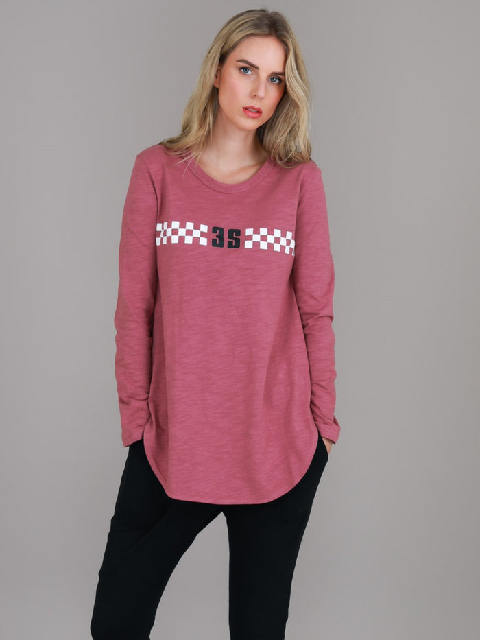 Windsor 3S Check Logo Long Sleeve T Shirt (Sale)