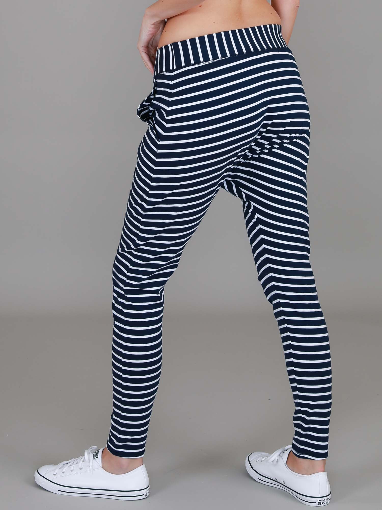 black drop crotch pants #color_stripe on navy