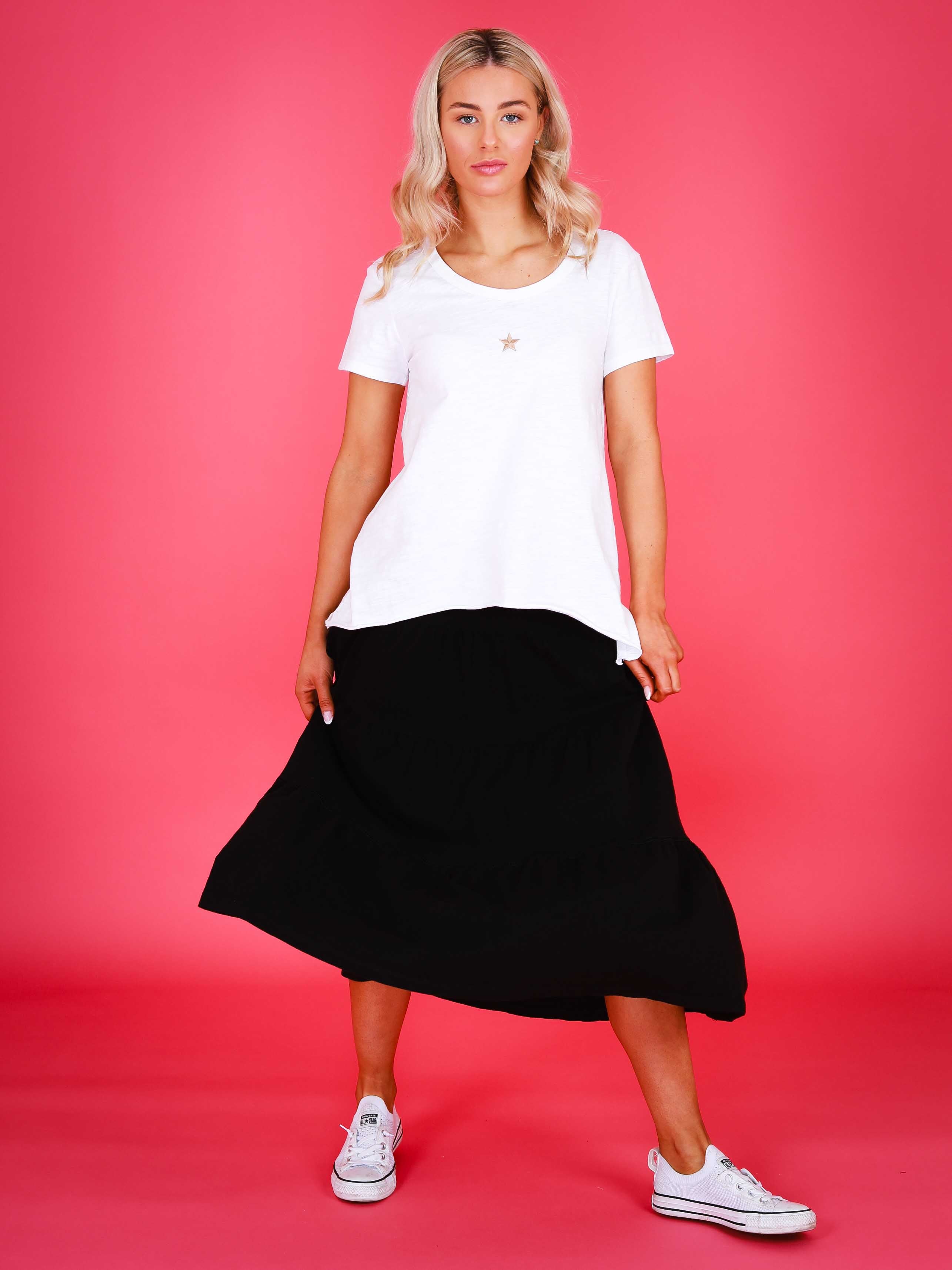 long black skirt #color_black