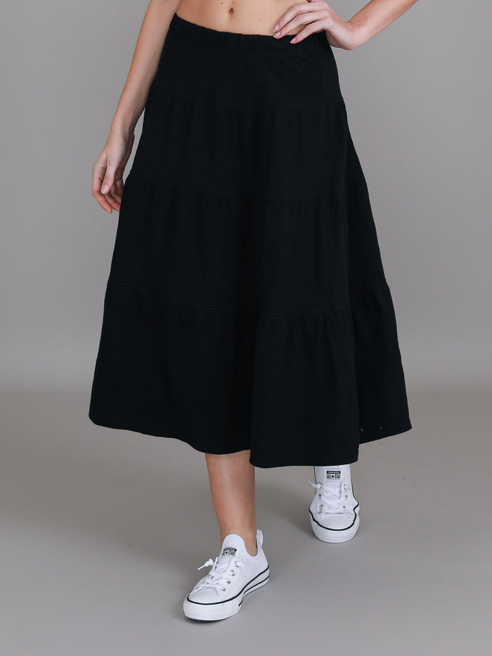 Piper Tiered Midi Skirt